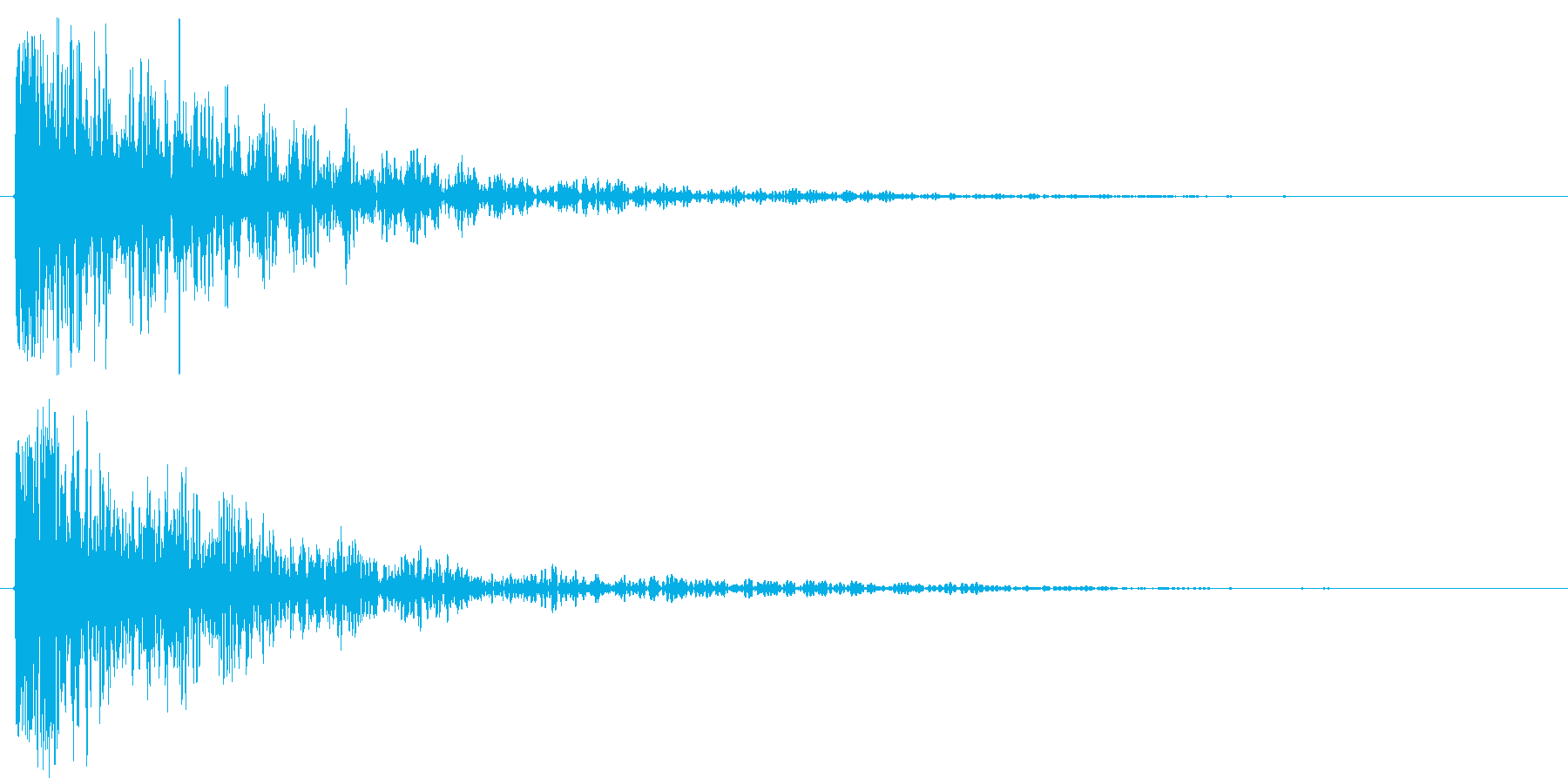 ドーン(SF的な宇宙音)の再生済みの波形