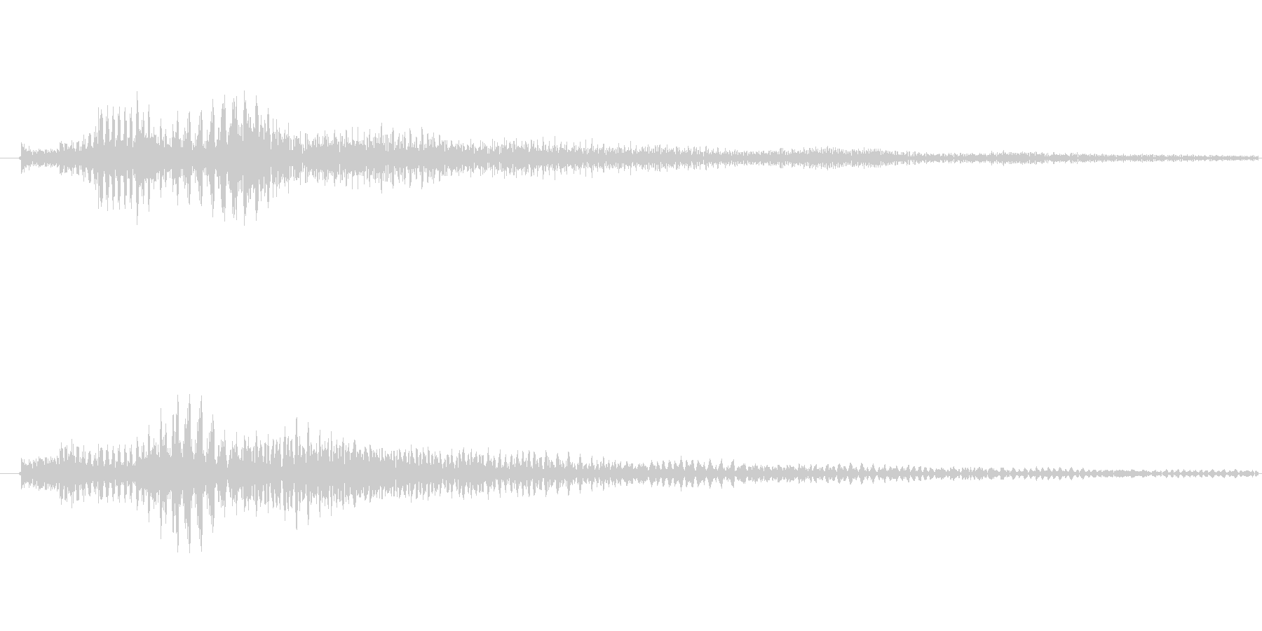 明るい雰囲気の「ぽろろん」という効果音…の未再生の波形
