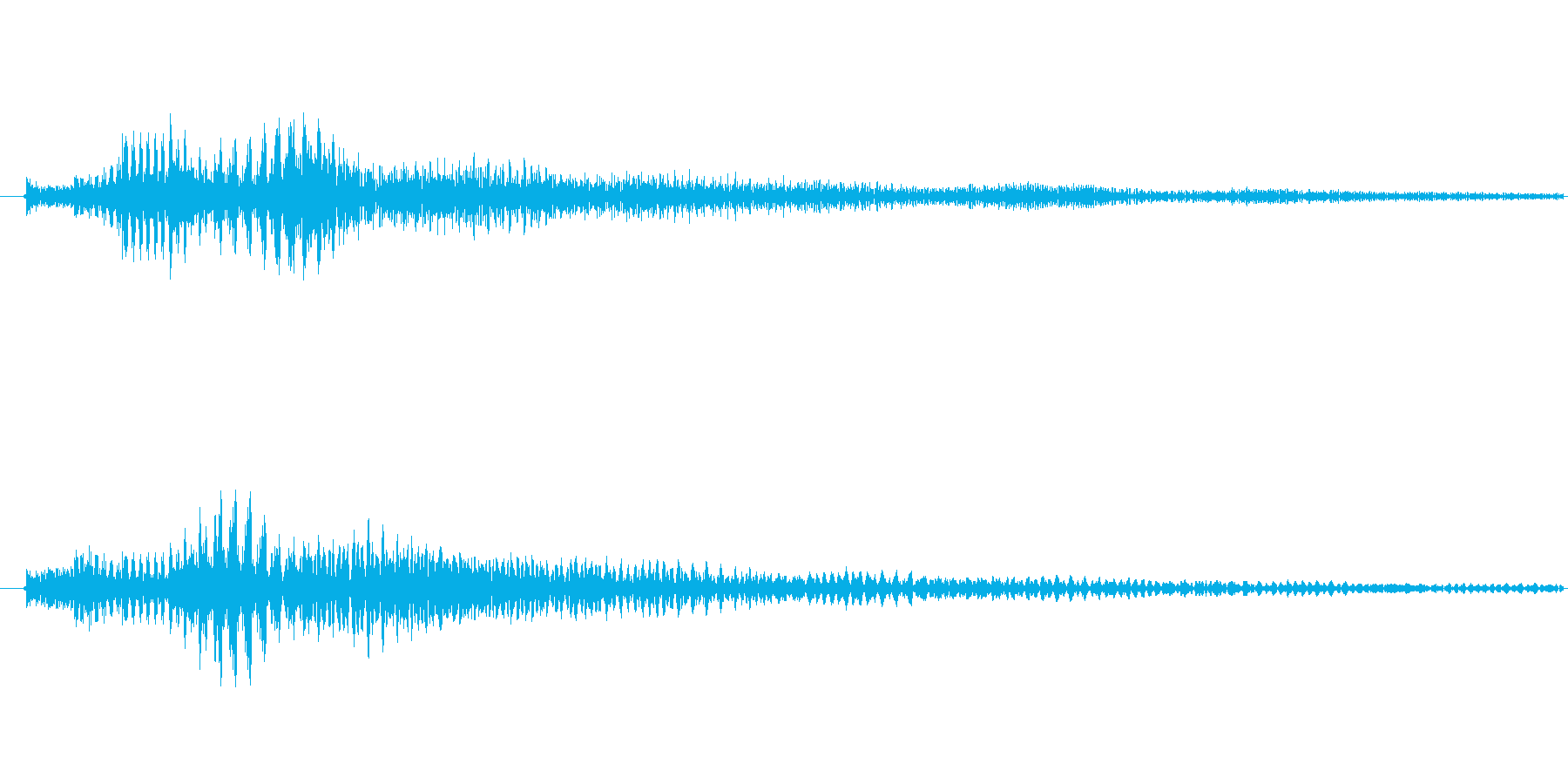 明るい雰囲気の「ぽろろん」という効果音…の再生済みの波形