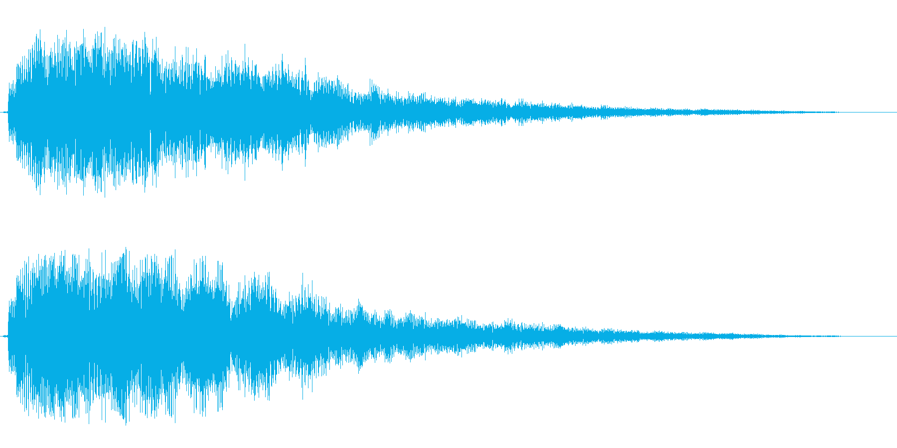 キュワァーン(魔法をかける時の効果音)の再生済みの波形