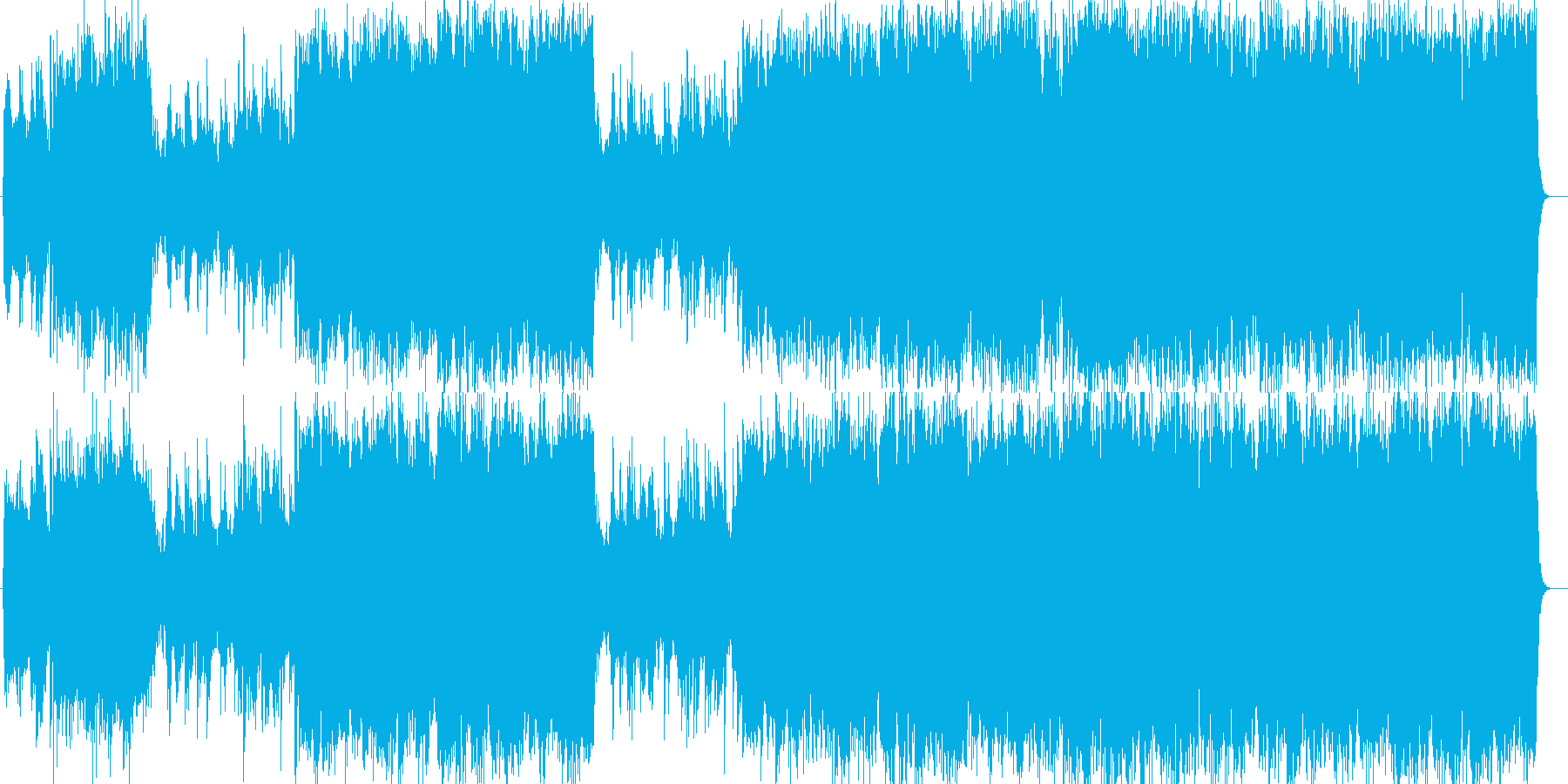 壮大で晴れやかなシンセサイザー音楽の再生済みの波形