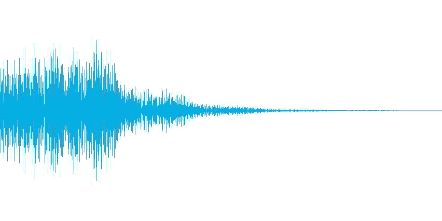 汎用的なワンコードのシステム音ですの再生済みの波形