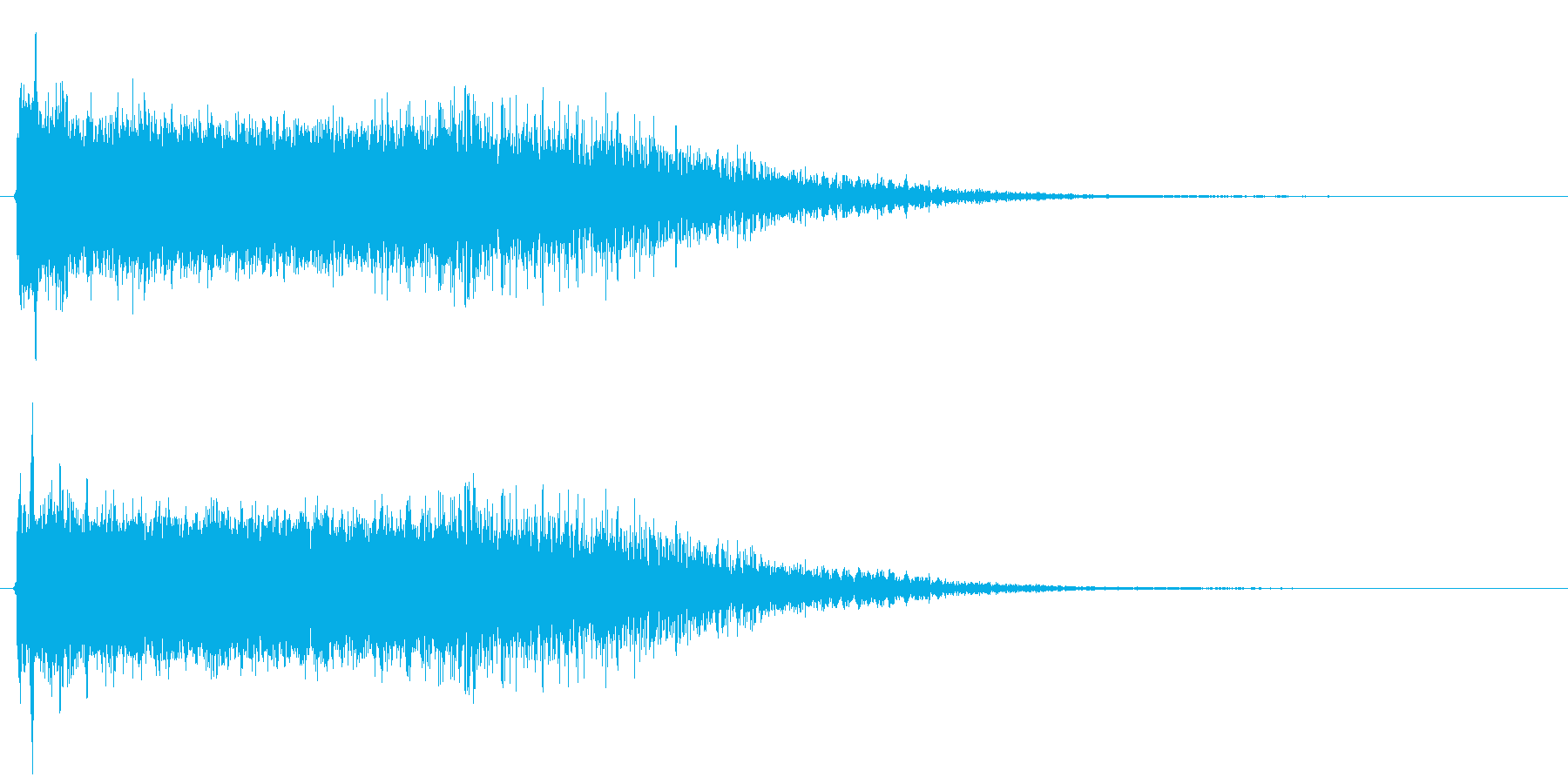 強い敵を倒したときの効果音2の再生済みの波形