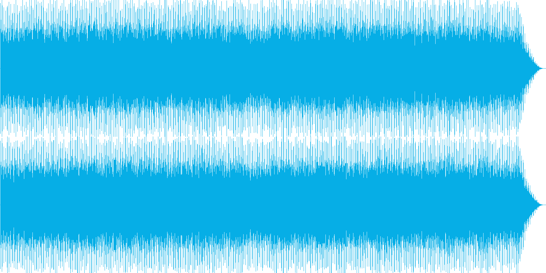 明るい躍動感あるテクノ音の再生済みの波形