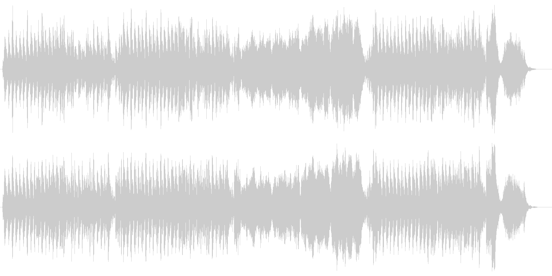 ほのぼの明るいオーケストラ曲の未再生の波形