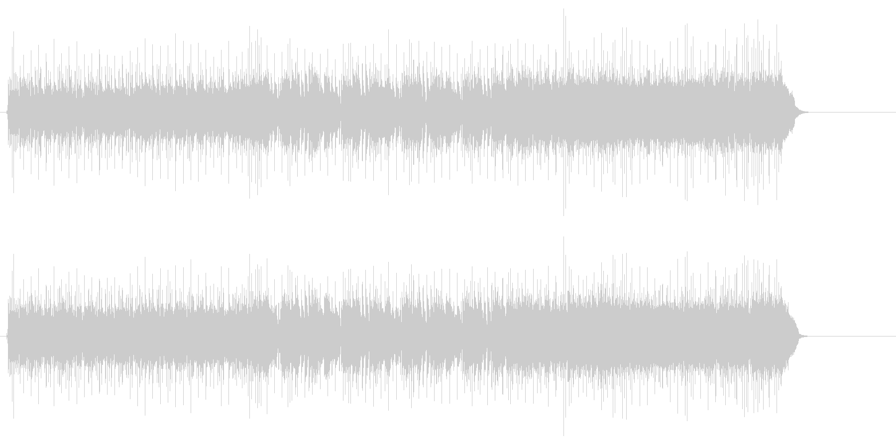 ギターの余韻が強烈な鋭角的スピードメタルの未再生の波形