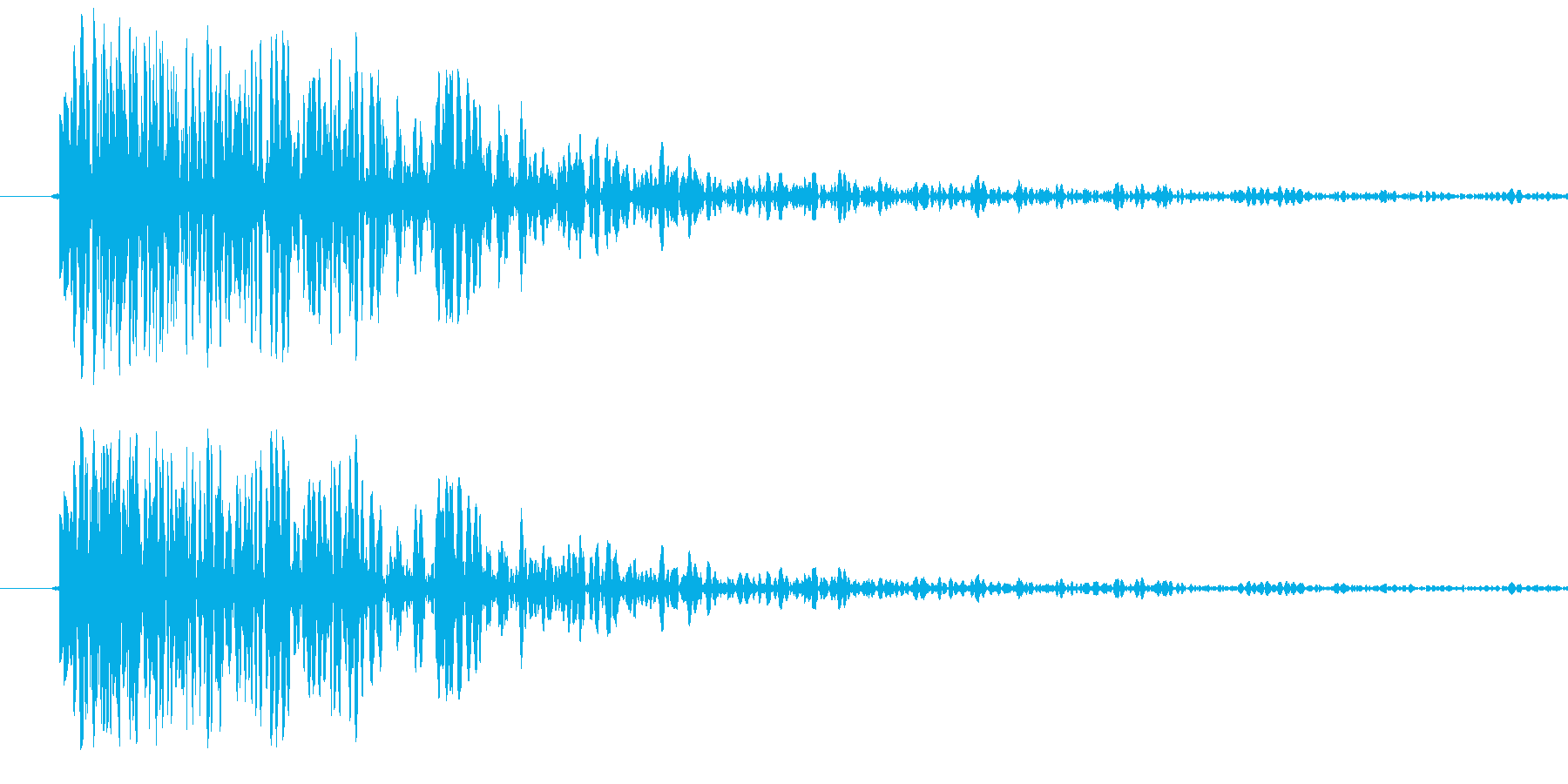 ドカン!というキャノン砲の音ですの再生済みの波形
