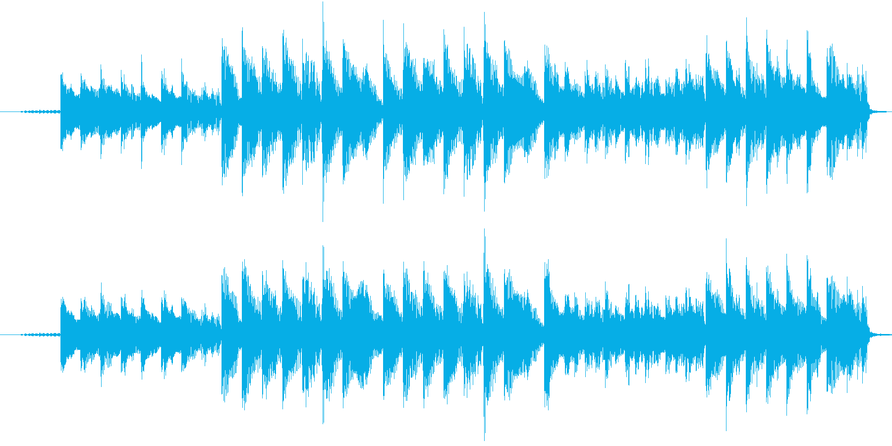 童謡の伴奏のような曲の再生済みの波形