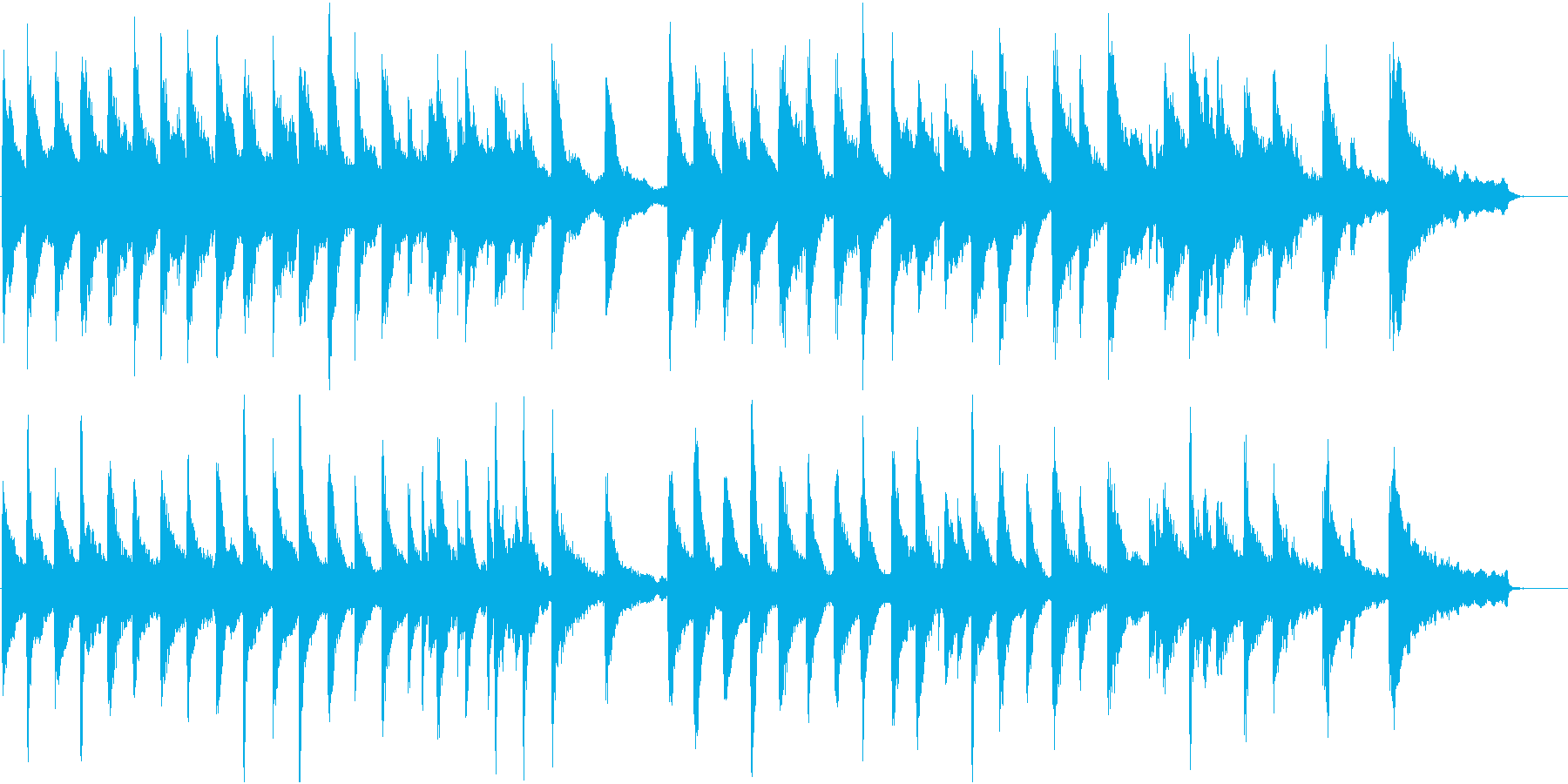 静けさを表すピアノ曲。静かな森のイメージの再生済みの波形
