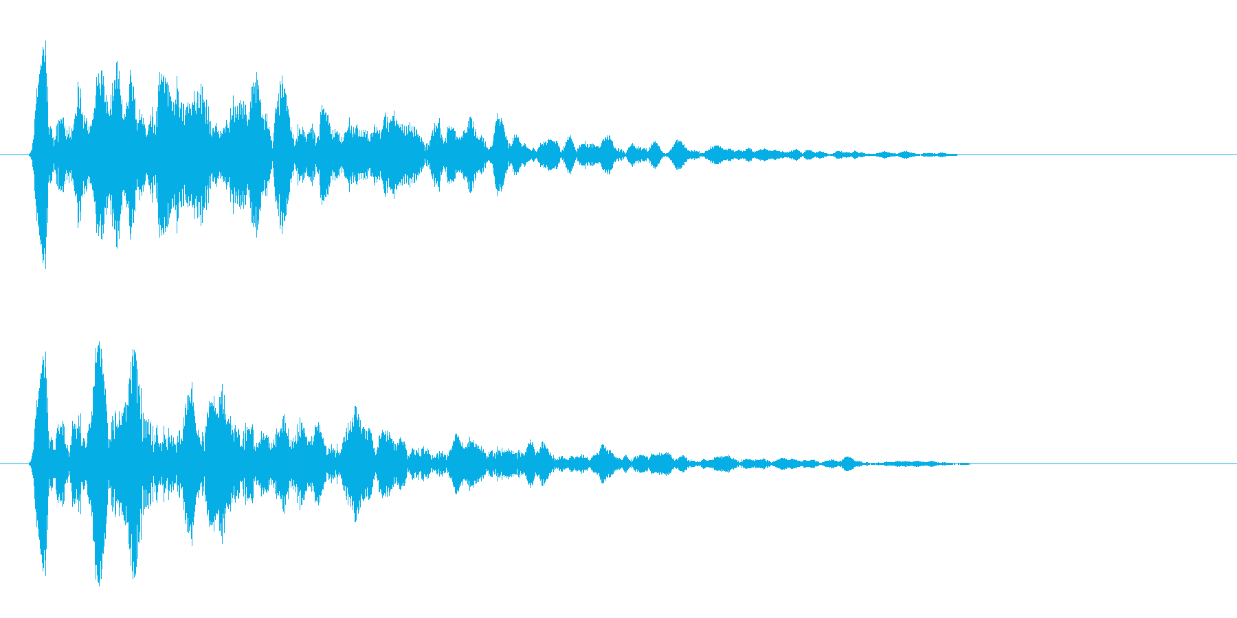 コ〜ン(木材)短めの音の再生済みの波形