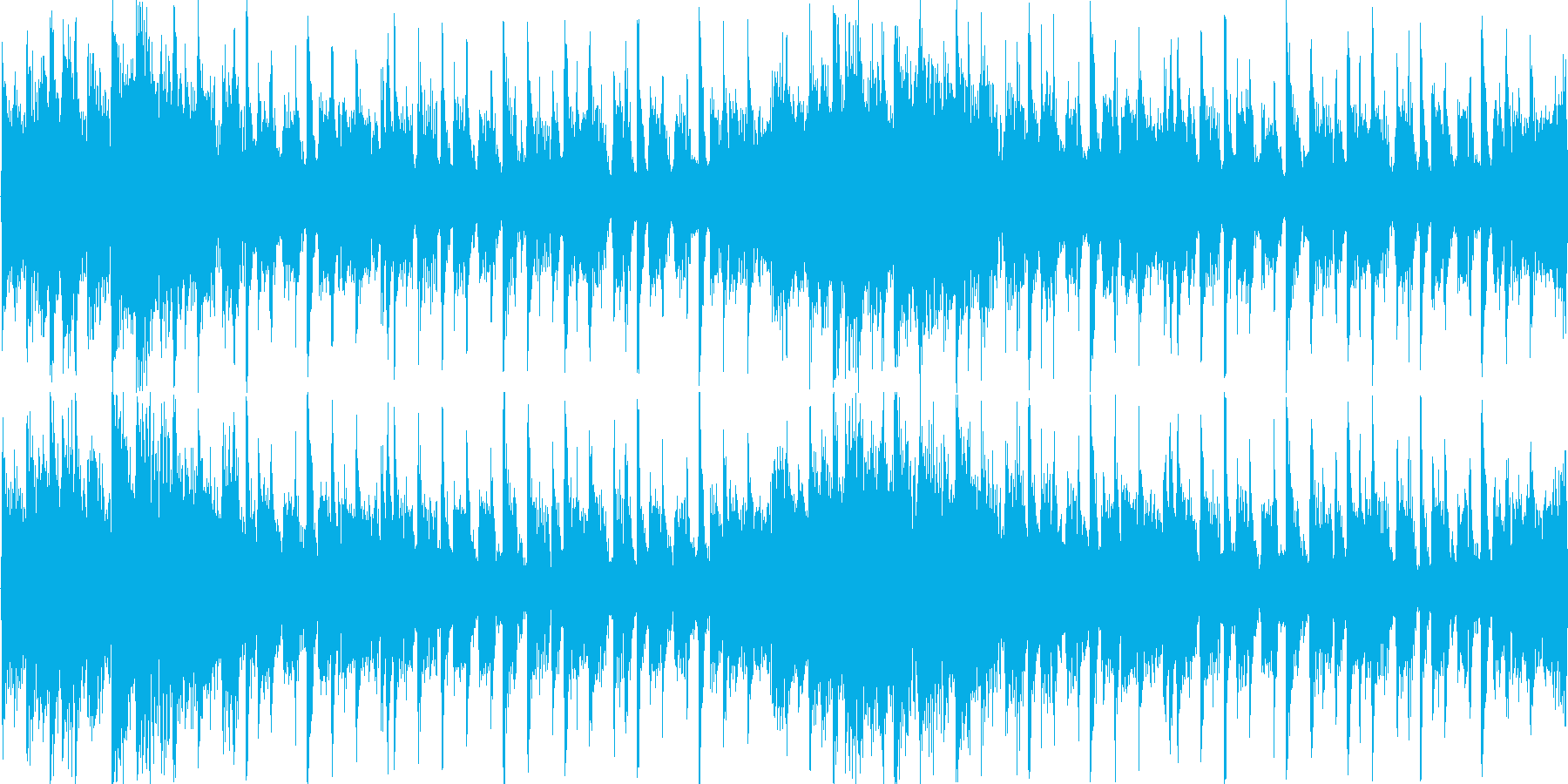 ドラムンベースを基本にした楽曲です。の再生済みの波形