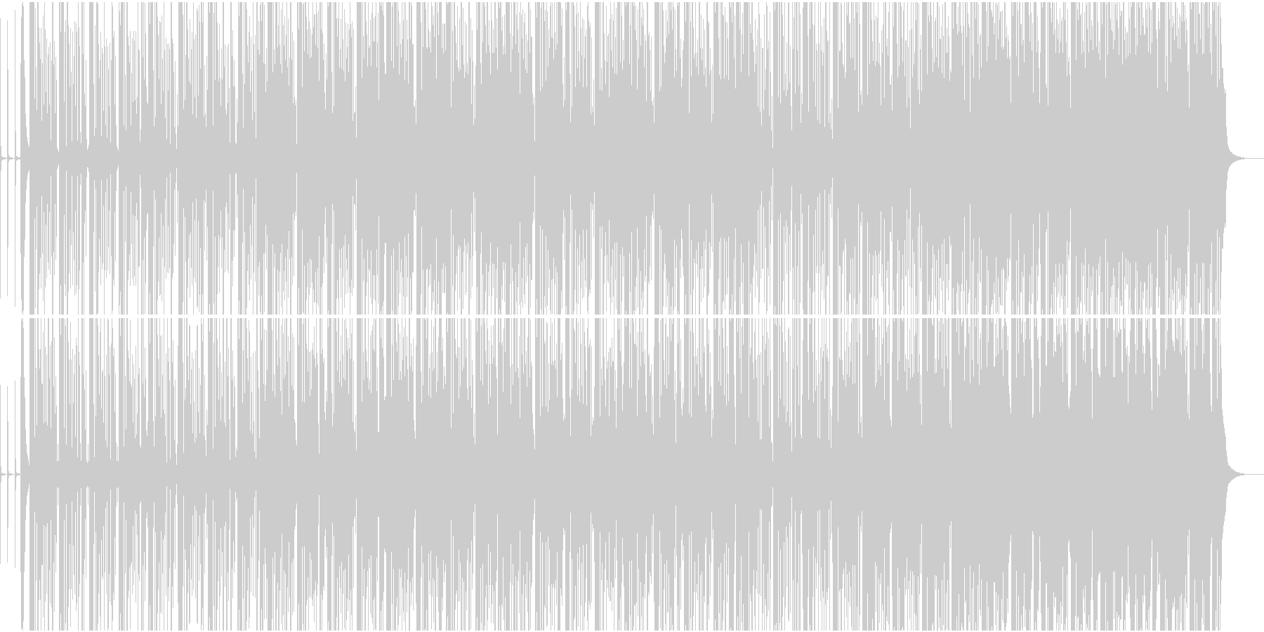 軽快な音楽の未再生の波形