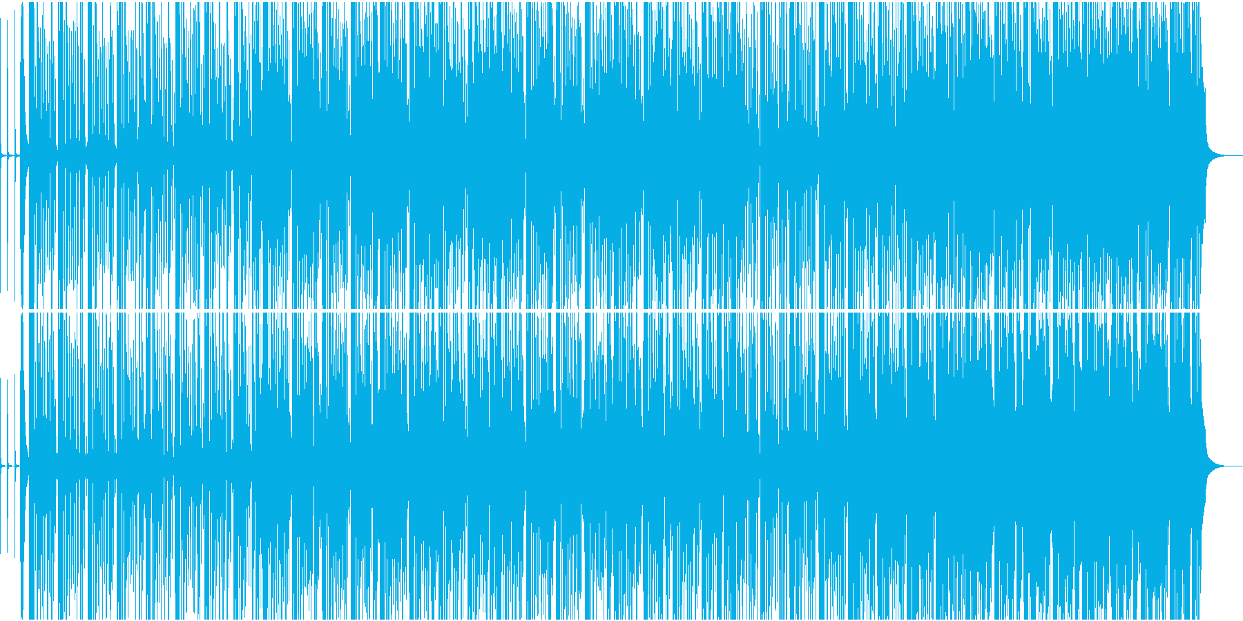 軽快な音楽の再生済みの波形