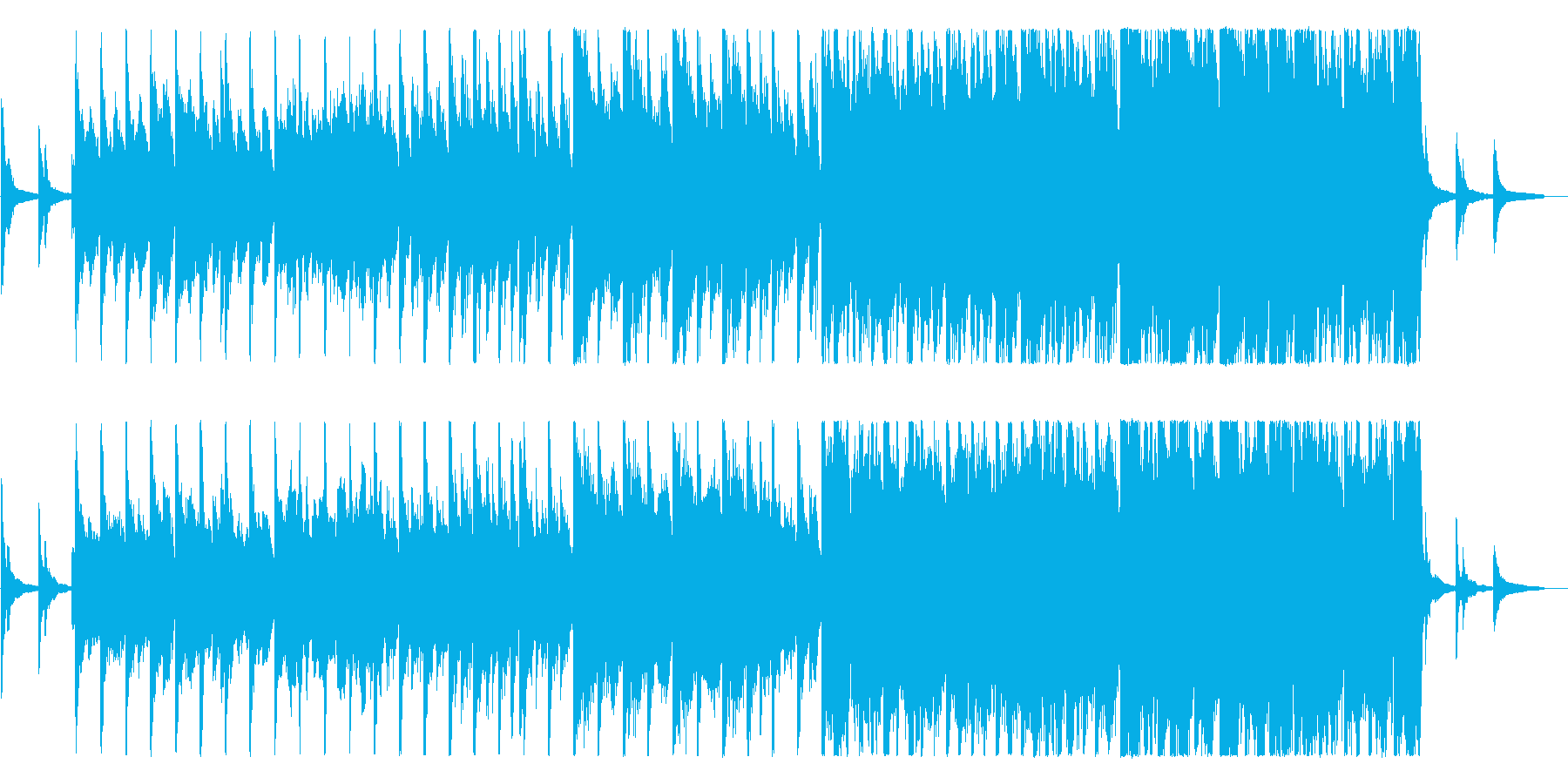 少し民族的な楽曲。孤高・芯の強さの表現等の再生済みの波形