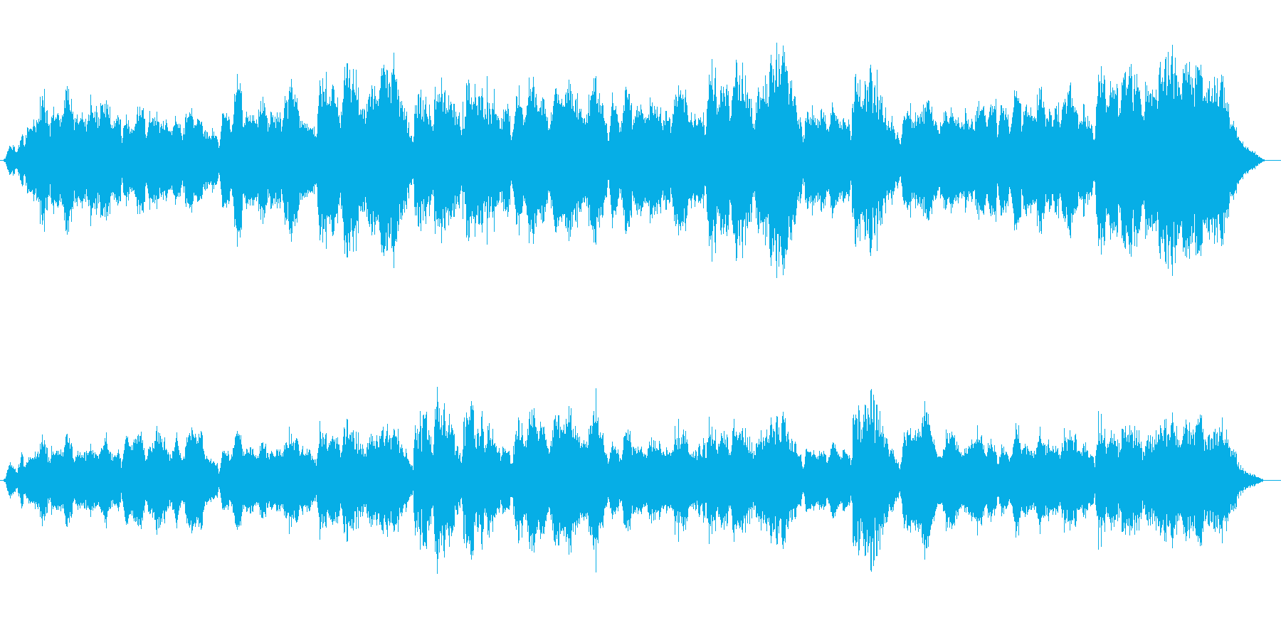 さわやかなラベンダーの風薫る花畑の曲で…の再生済みの波形