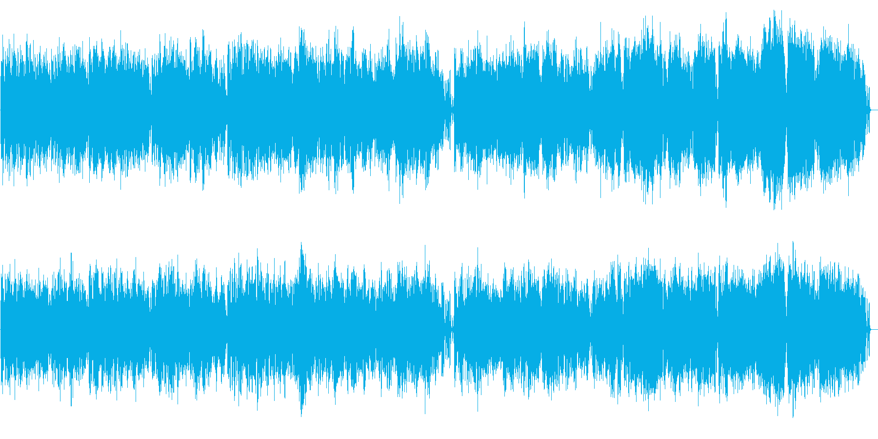 海、雲、風、疾走感を感じるBGMの再生済みの波形