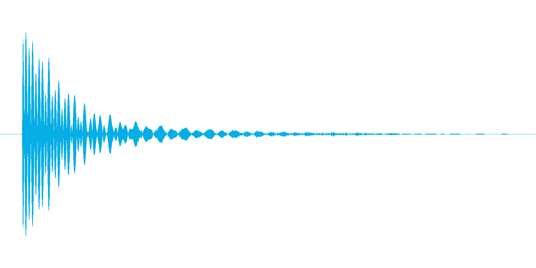 【アプリ】画面タッチした時の音「コン」の再生済みの波形
