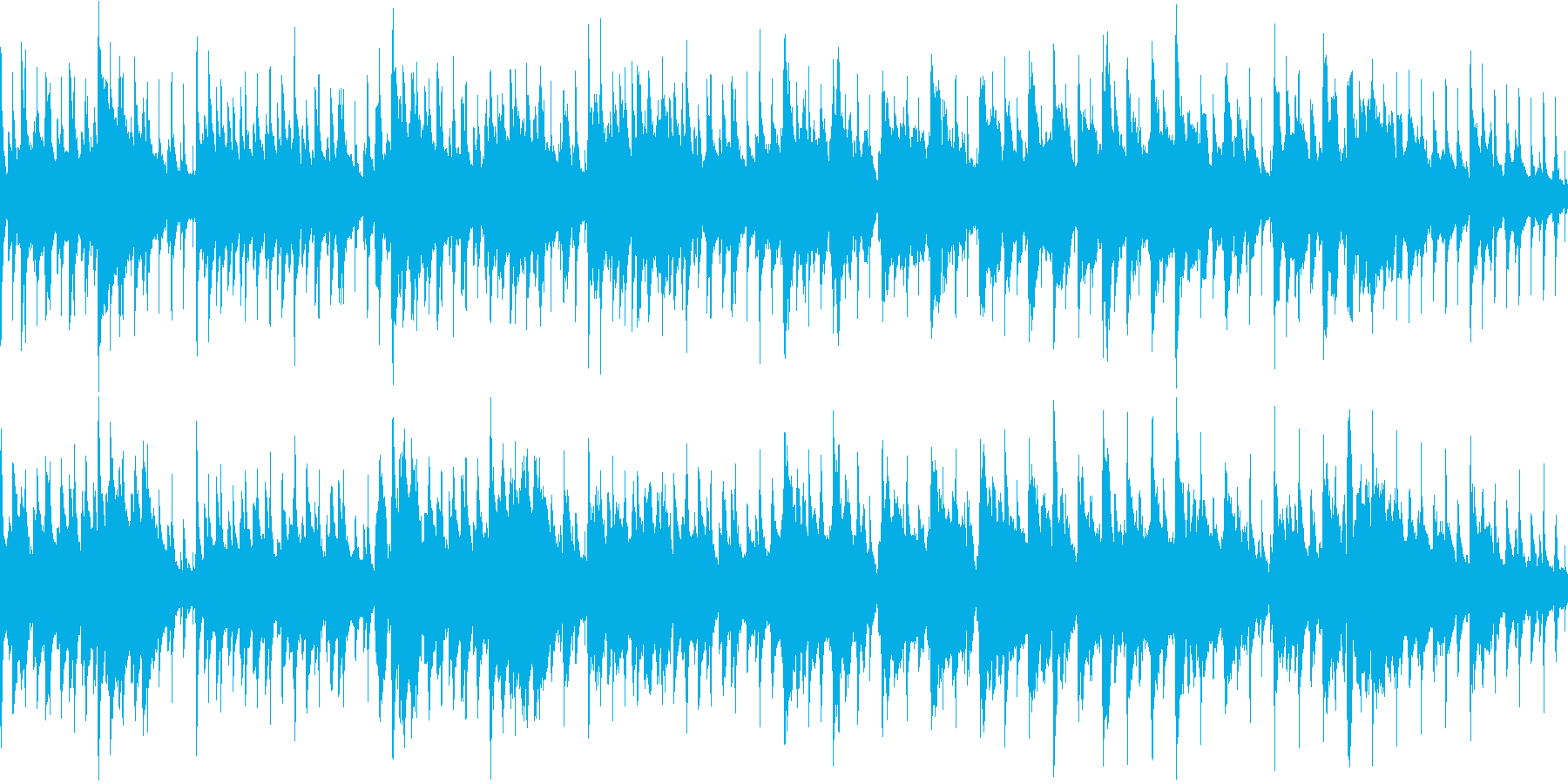 軽快でかわいい雰囲気のジャジーな曲の再生済みの波形