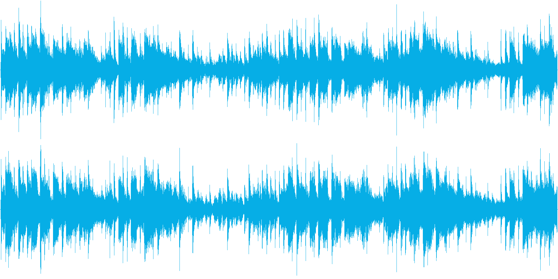リズミックなイメージをした楽曲です。の再生済みの波形