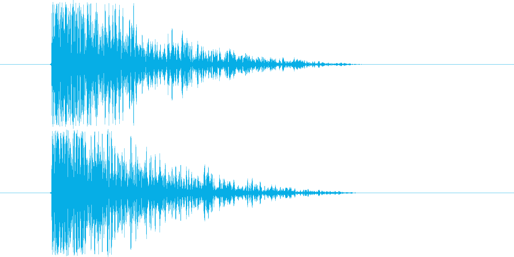 低音のインパクト音ですの再生済みの波形