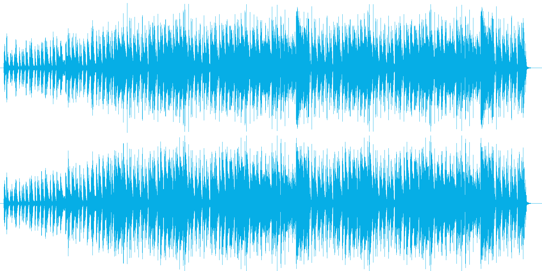 軽快なファンタジー音楽の再生済みの波形