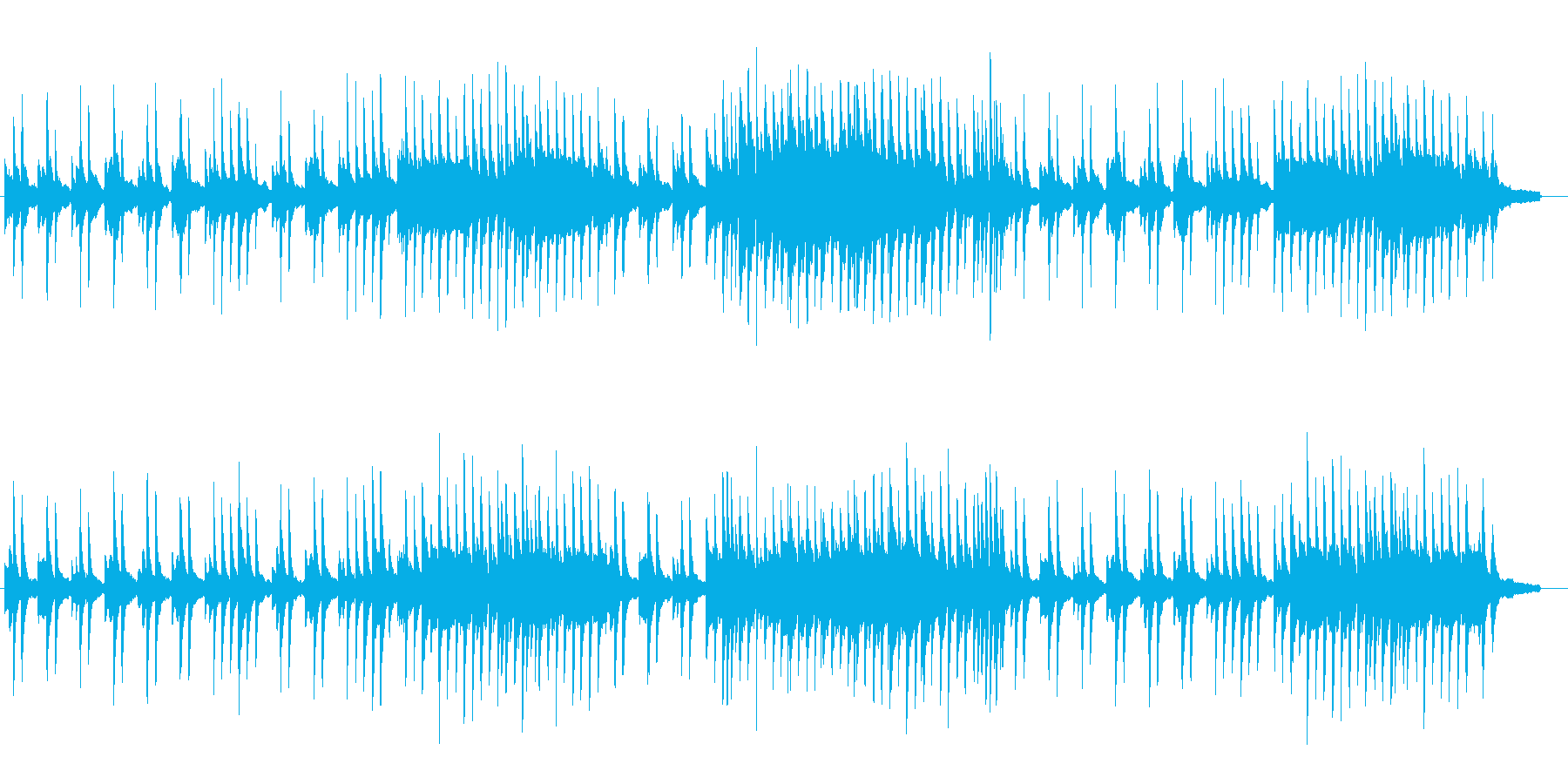 ゆったりとした別れの音楽の再生済みの波形