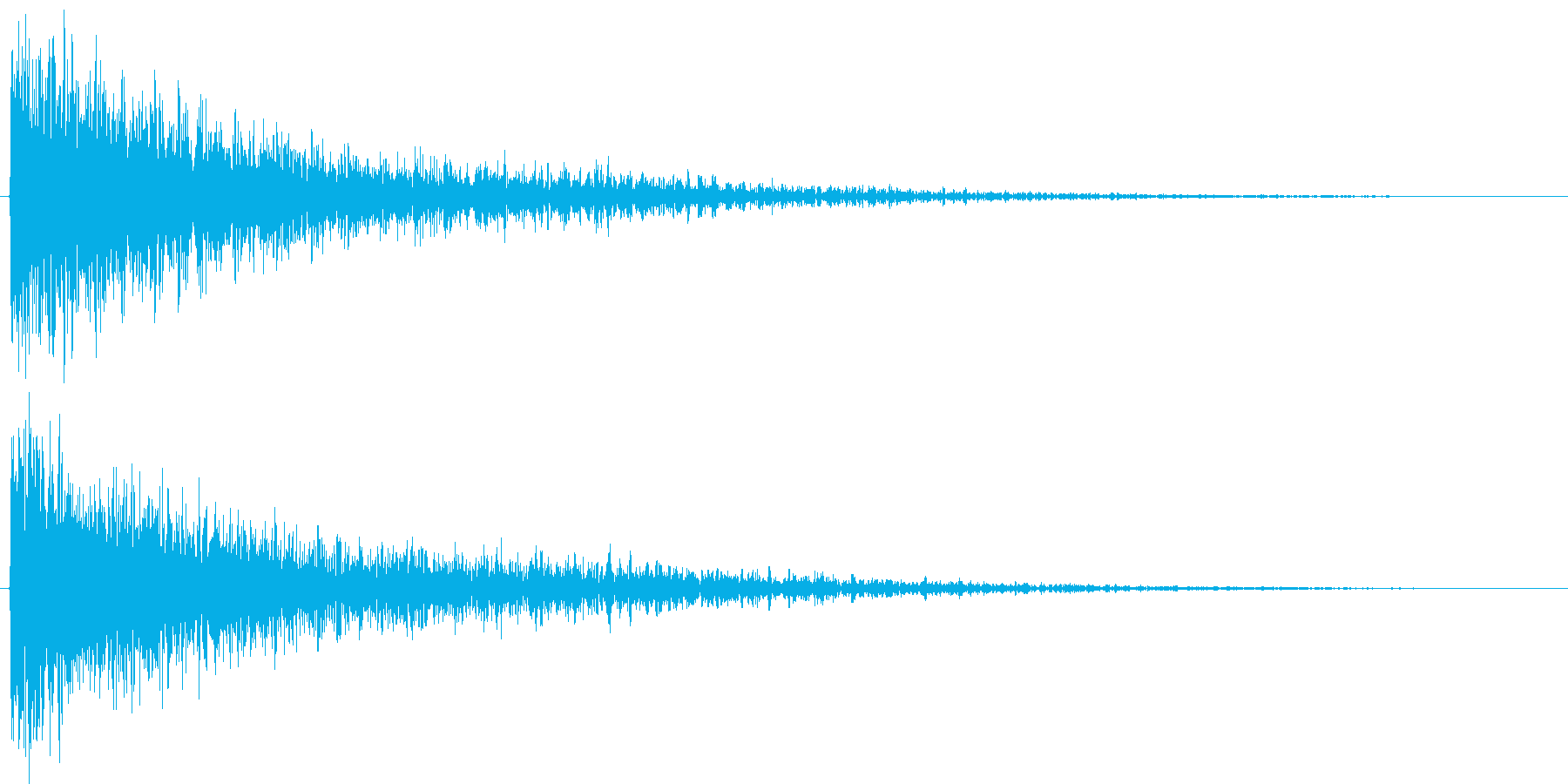 ドーン(SF的な宇宙音)の再生済みの波形