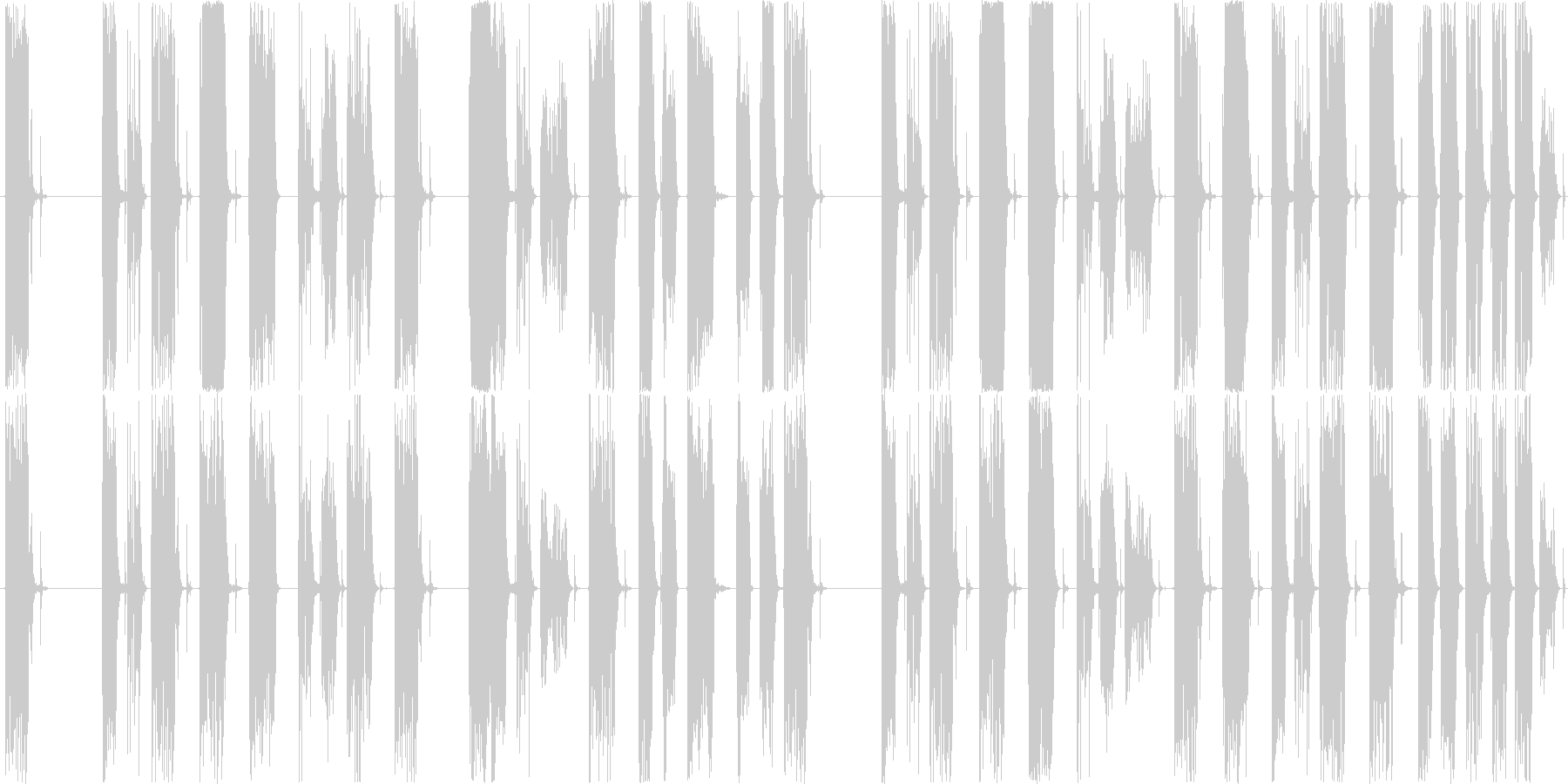 ハードなドラムを基本にした楽曲です。の未再生の波形