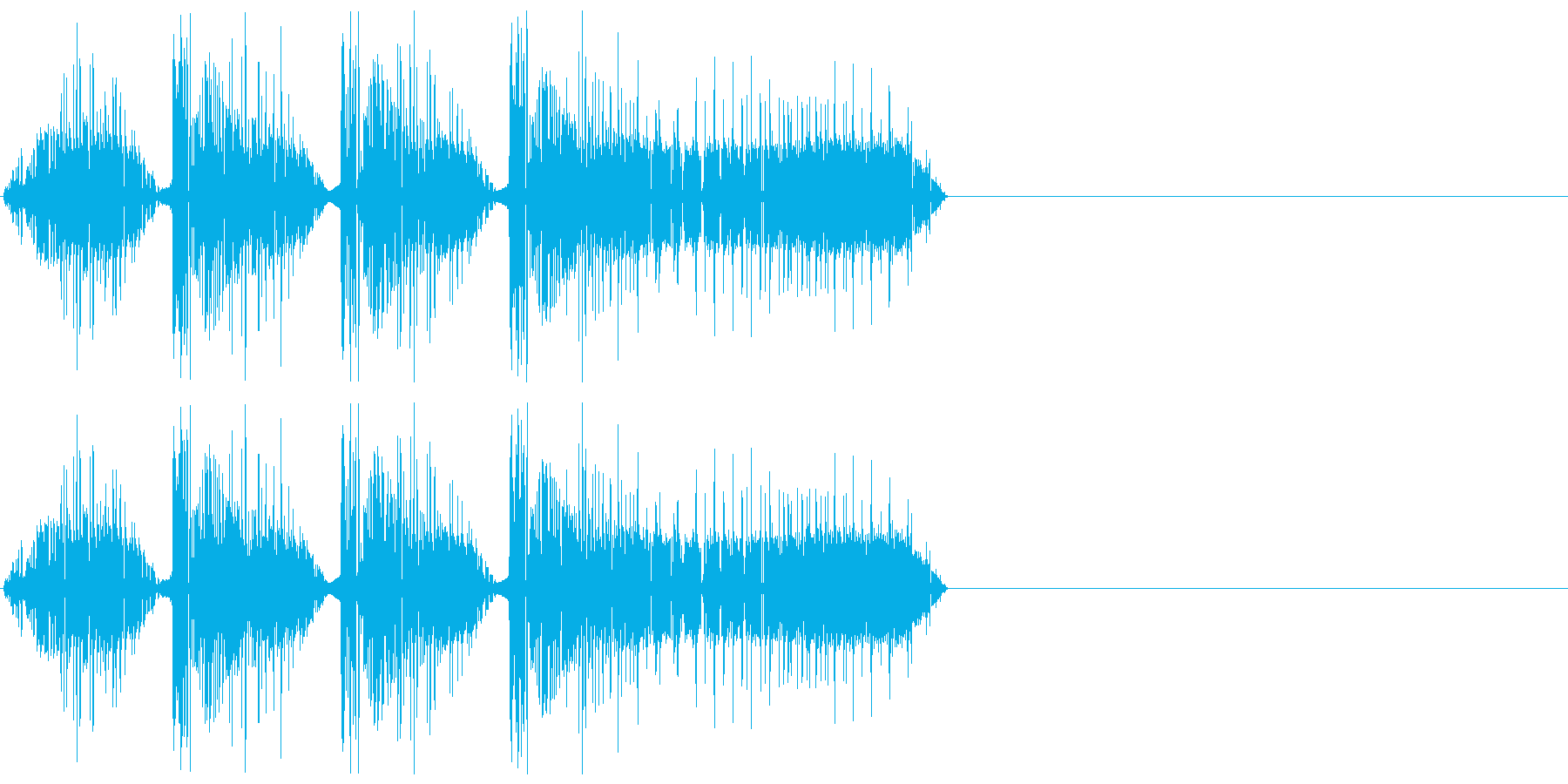 プラスイメージの短い効果音(8bit風)の再生済みの波形