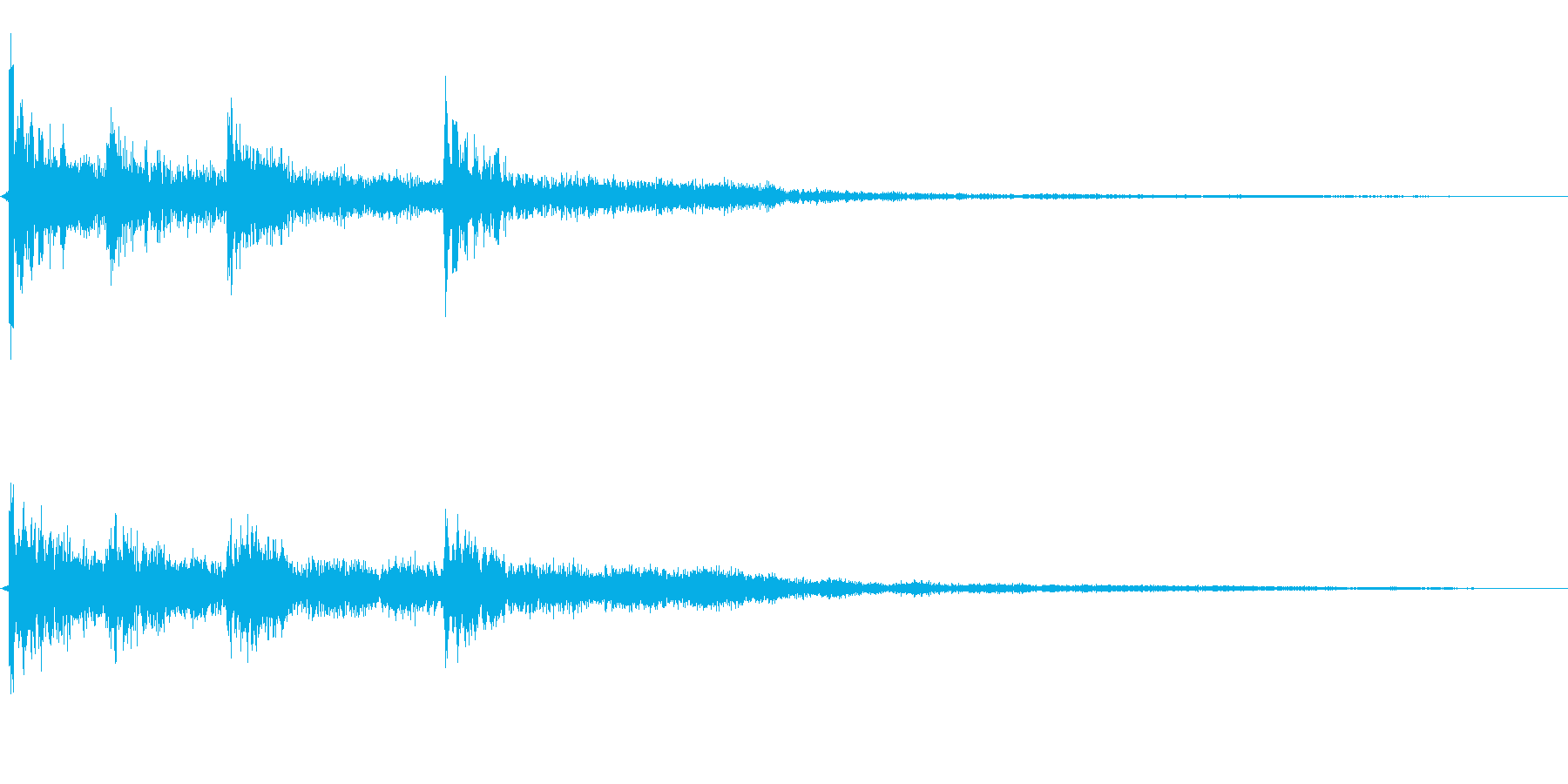 和風クリック音源ワンポイント効果音の再生済みの波形