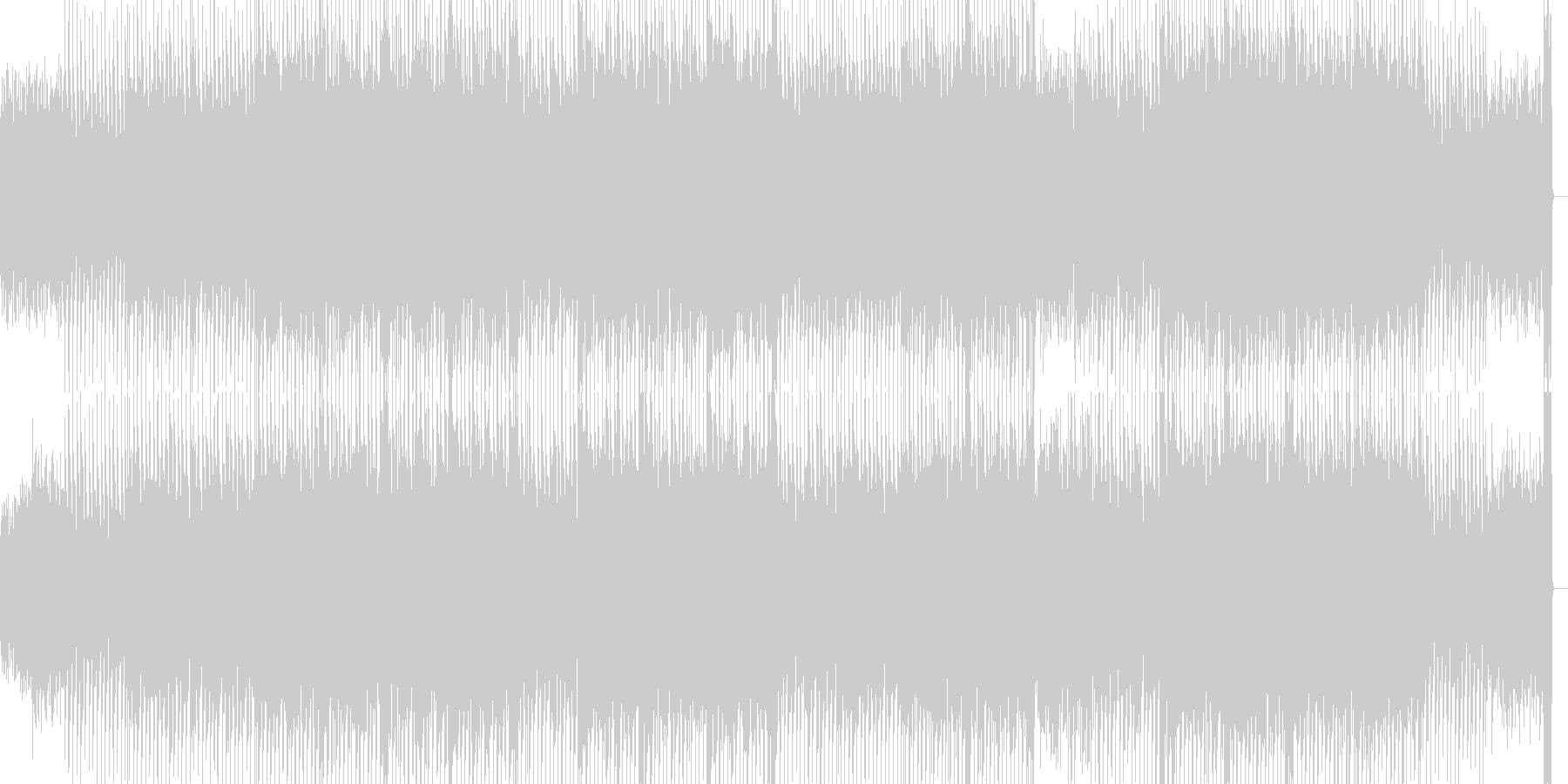 カッコいいテクノBGM曲の未再生の波形
