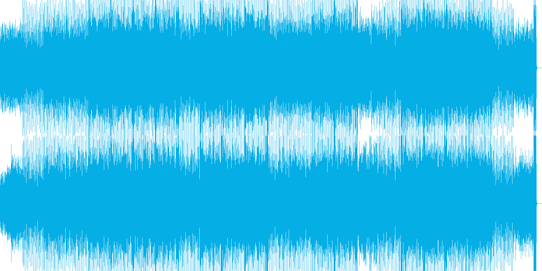 カッコいいテクノBGM曲の再生済みの波形