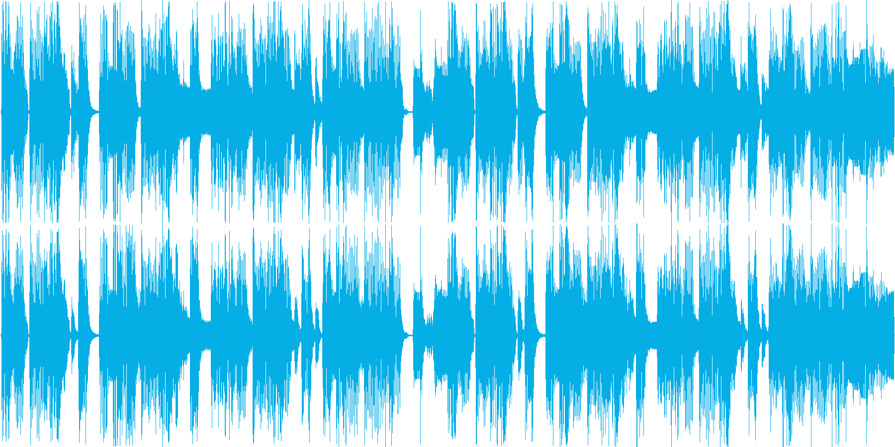 リズミックなイメージをした楽曲です。の再生済みの波形