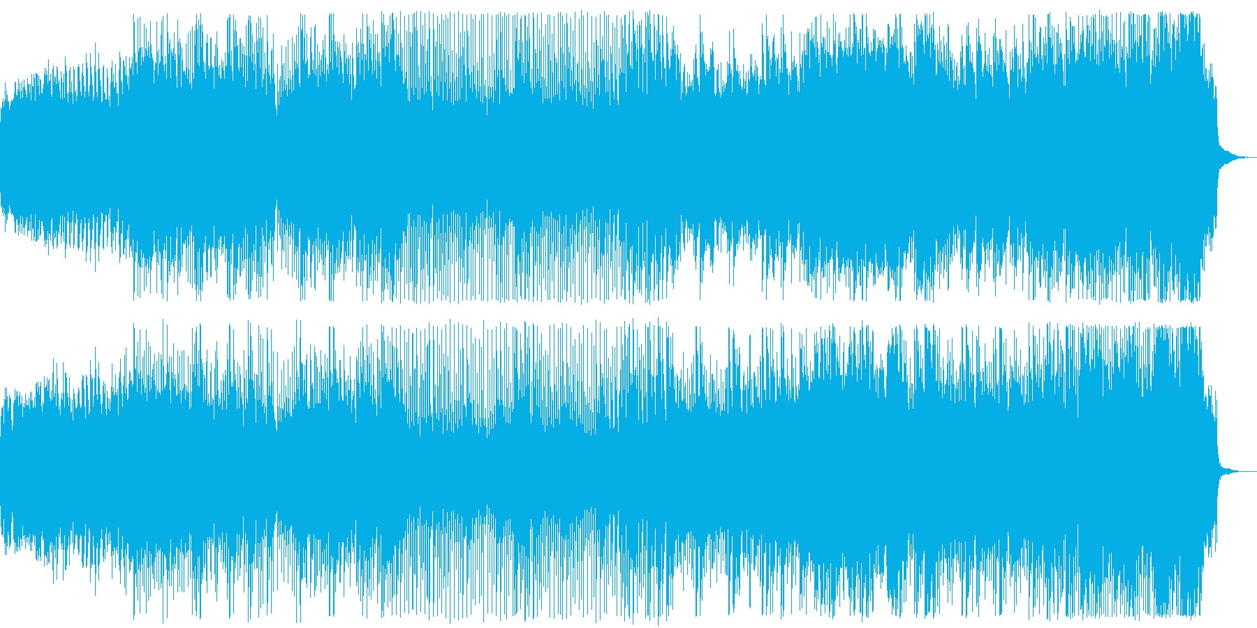 和風テイストの曲の再生済みの波形