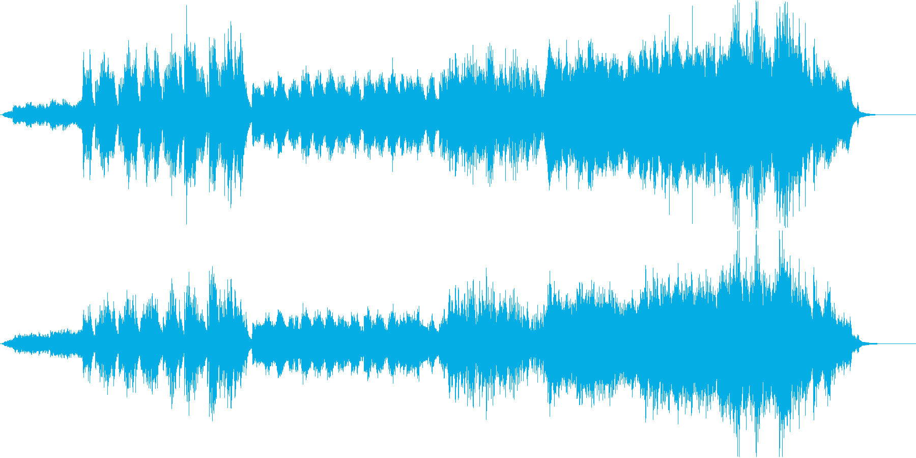 ピアノをメインとした夏から秋に向けての曲の再生済みの波形