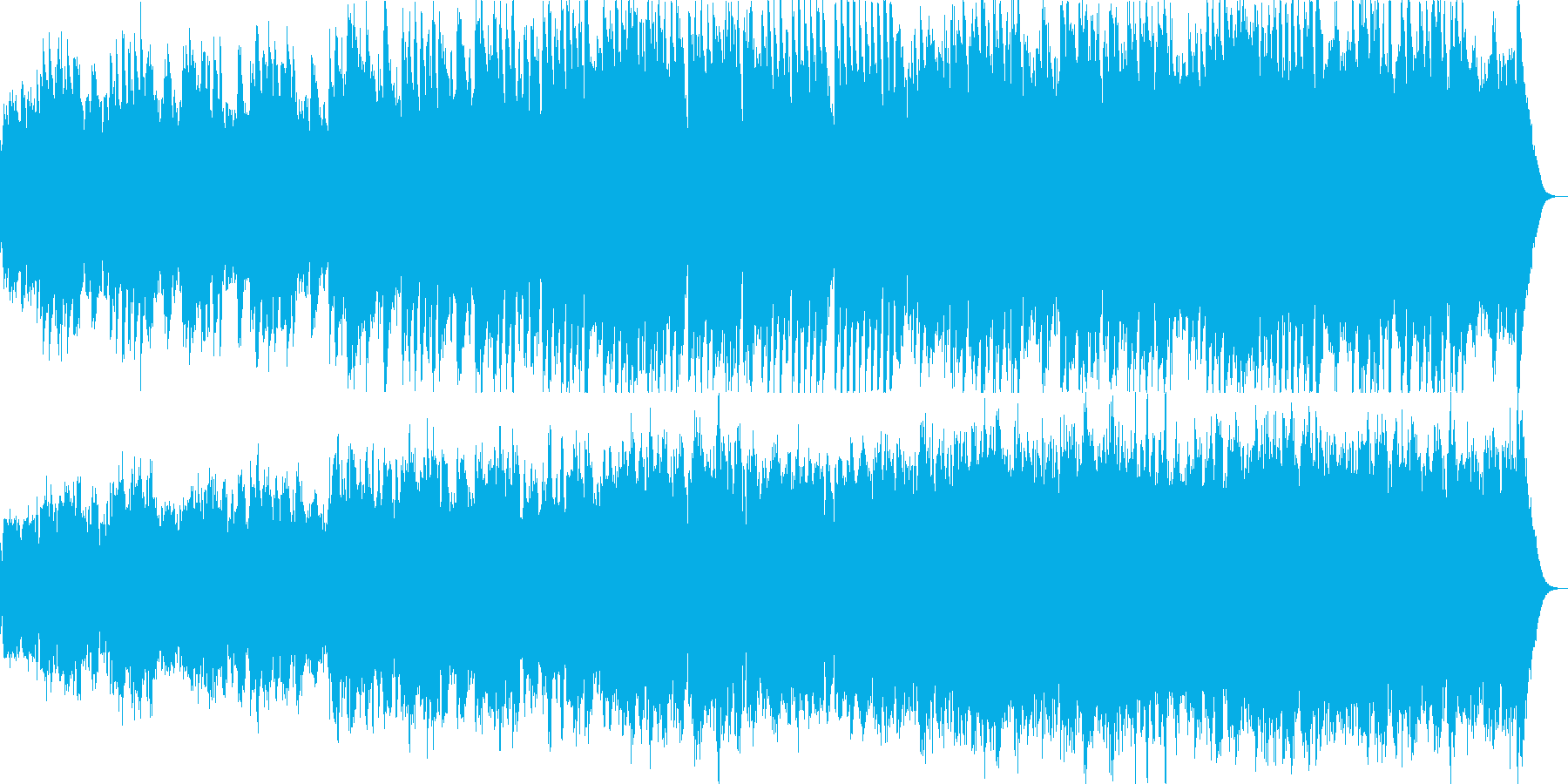 きらきらした短調の幻想的オルゴール曲の再生済みの波形