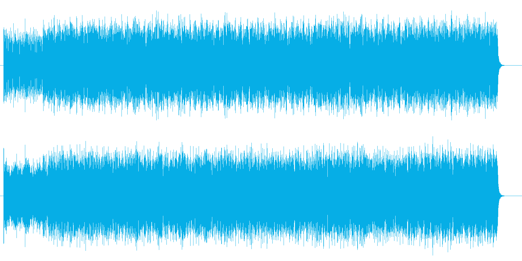 激しく勢いあるギターによるハードロックの再生済みの波形
