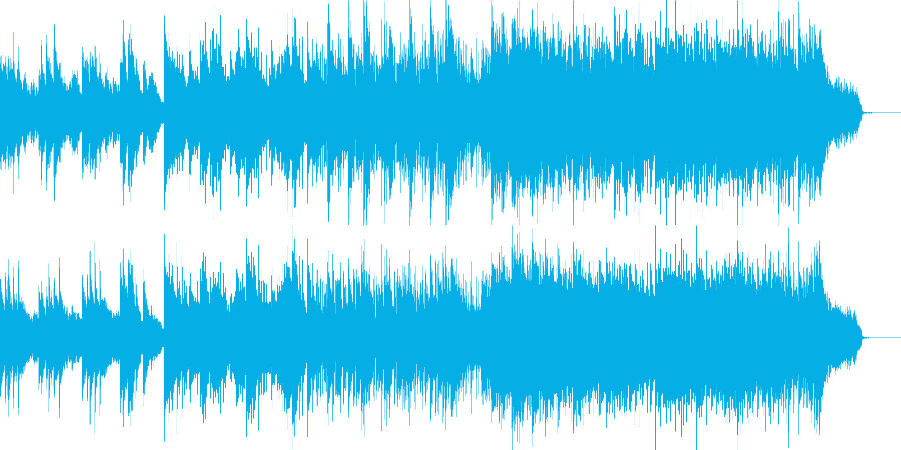 ゆったりとしていて爽やかな映像用BGMの再生済みの波形