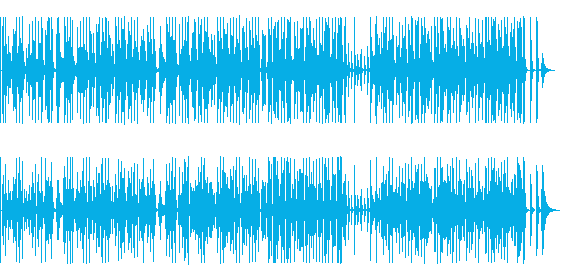 ウクレレと笛の音がほのぼのしたポップスの再生済みの波形