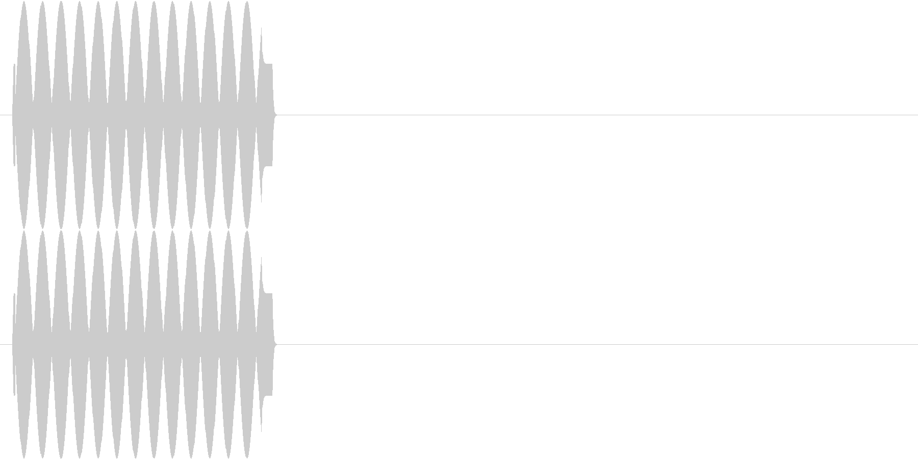 ハズレ エラー音 プ---♪の未再生の波形