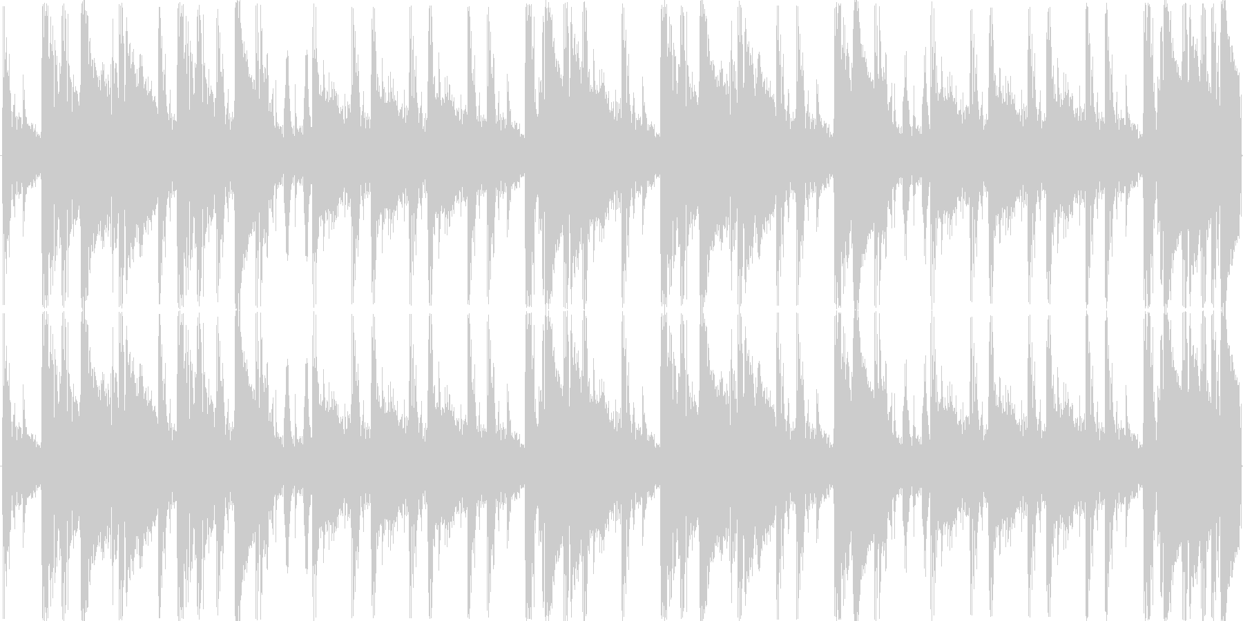 ドラムンベースを基本にした楽曲です。の未再生の波形