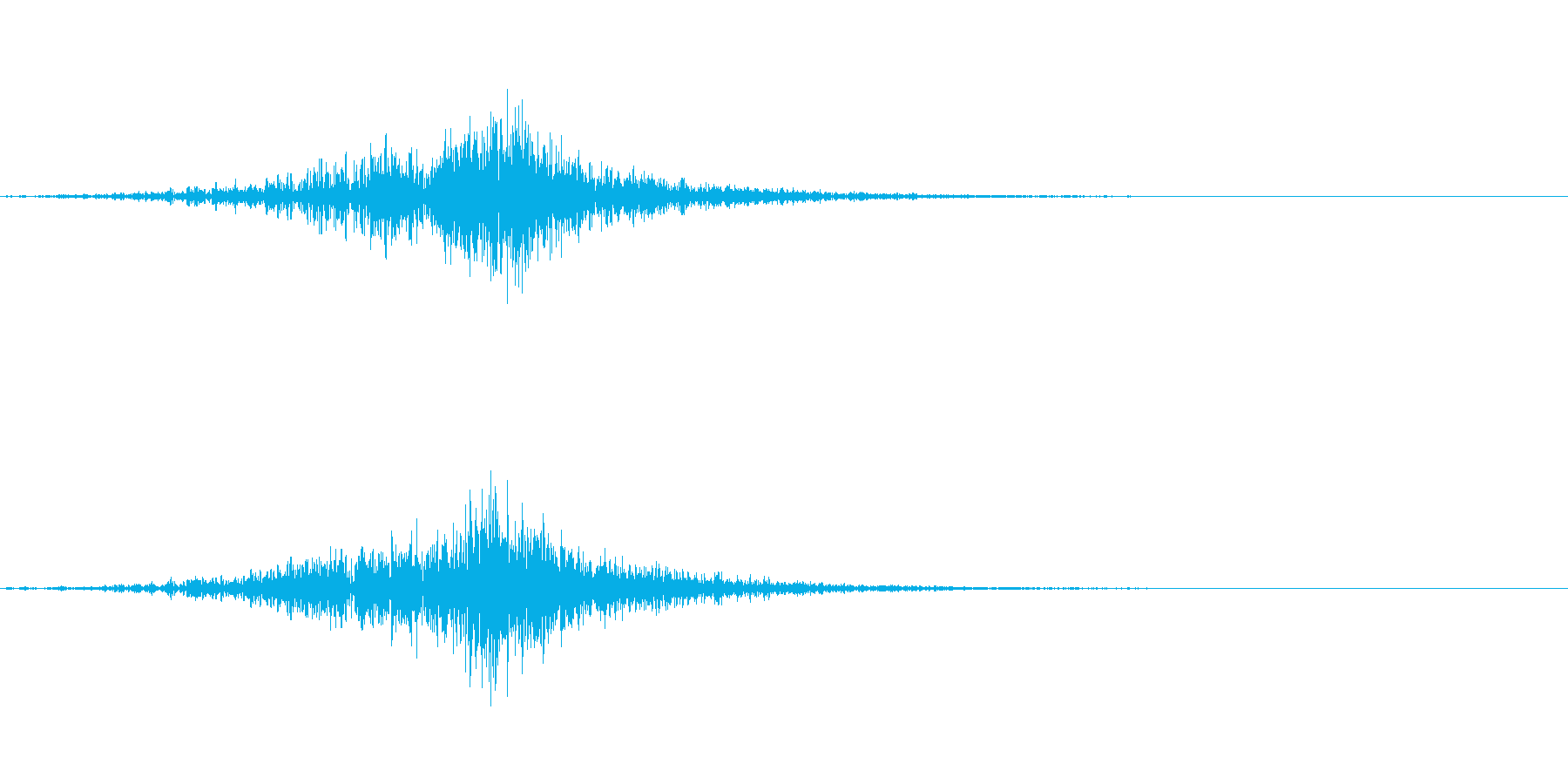 ヒューン パン(打撃音)の再生済みの波形