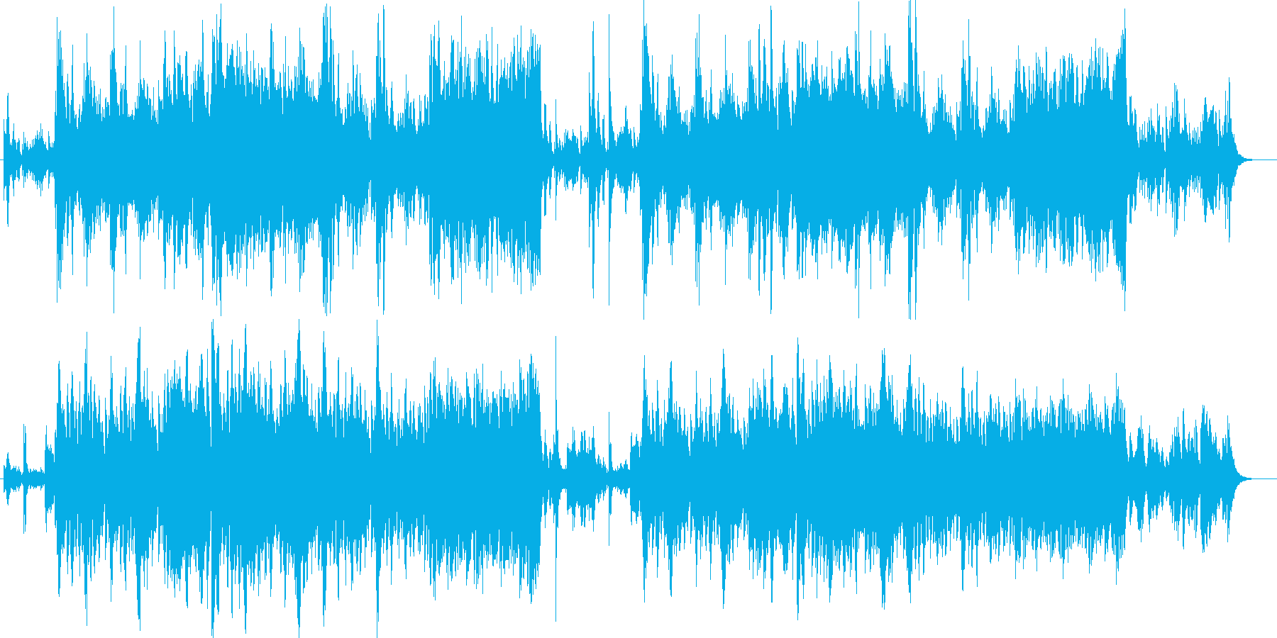 戦闘曲の再生済みの波形