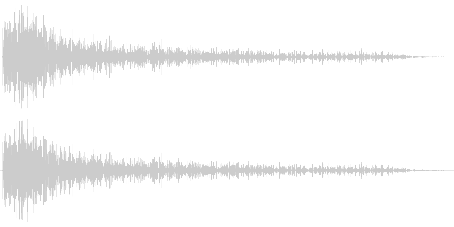 爆発音1発の未再生の波形