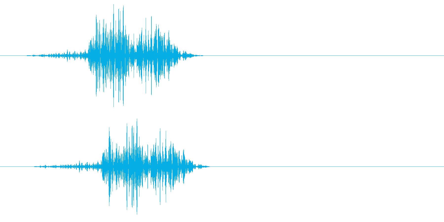 チュン(何かを絞り出すような音)の再生済みの波形