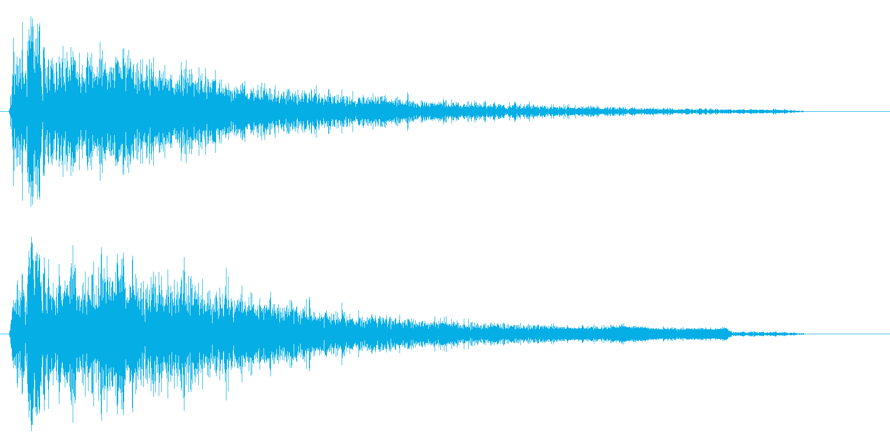 バーン(破裂音に近い打撃音)の再生済みの波形