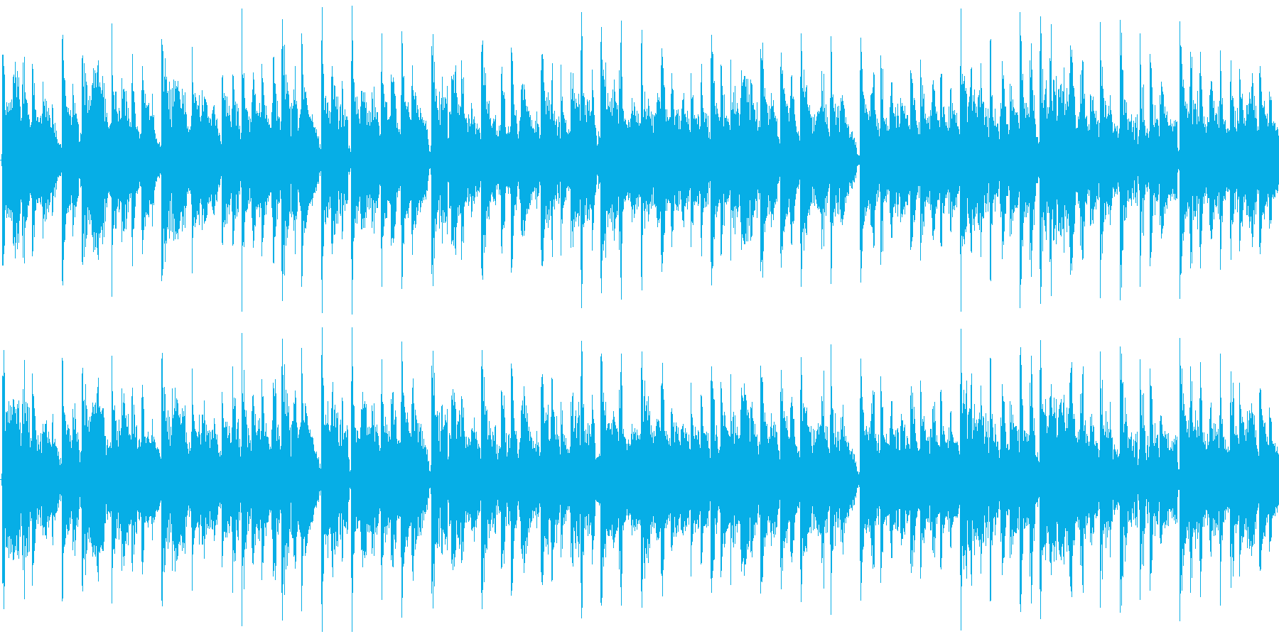 ハウス系のドラムを強調した楽曲です。の再生済みの波形