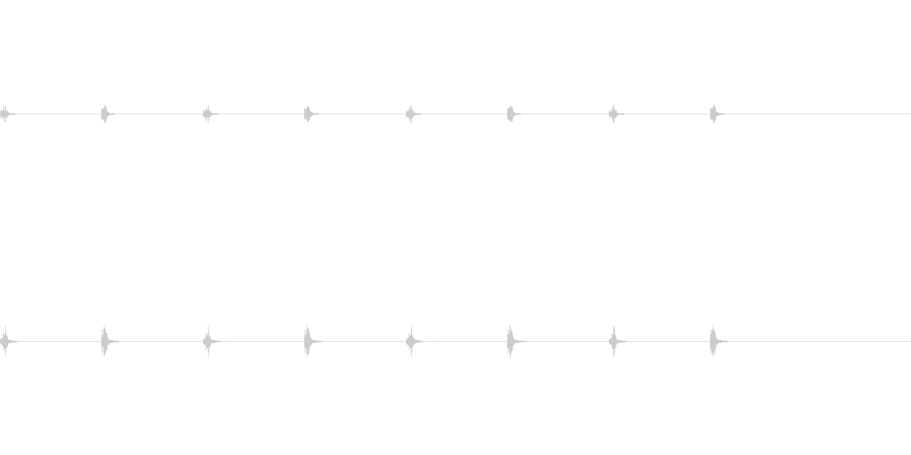 柱時計の秒針の未再生の波形