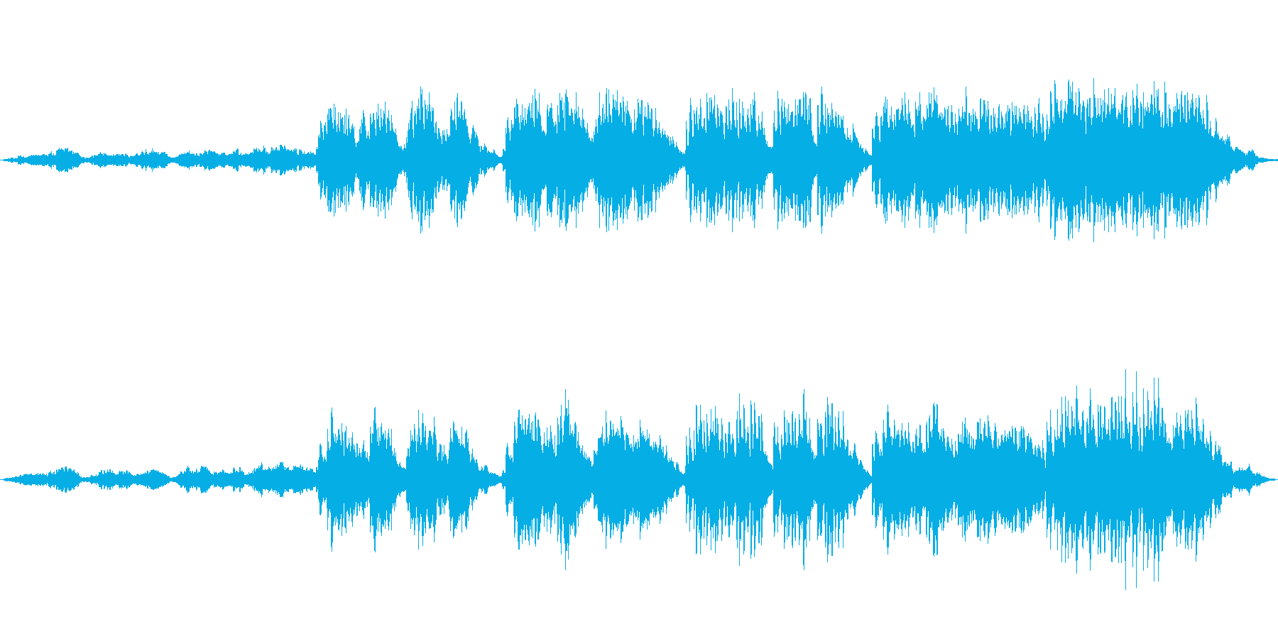 優しく勇気付けてくれるピアノとシンセの曲の再生済みの波形