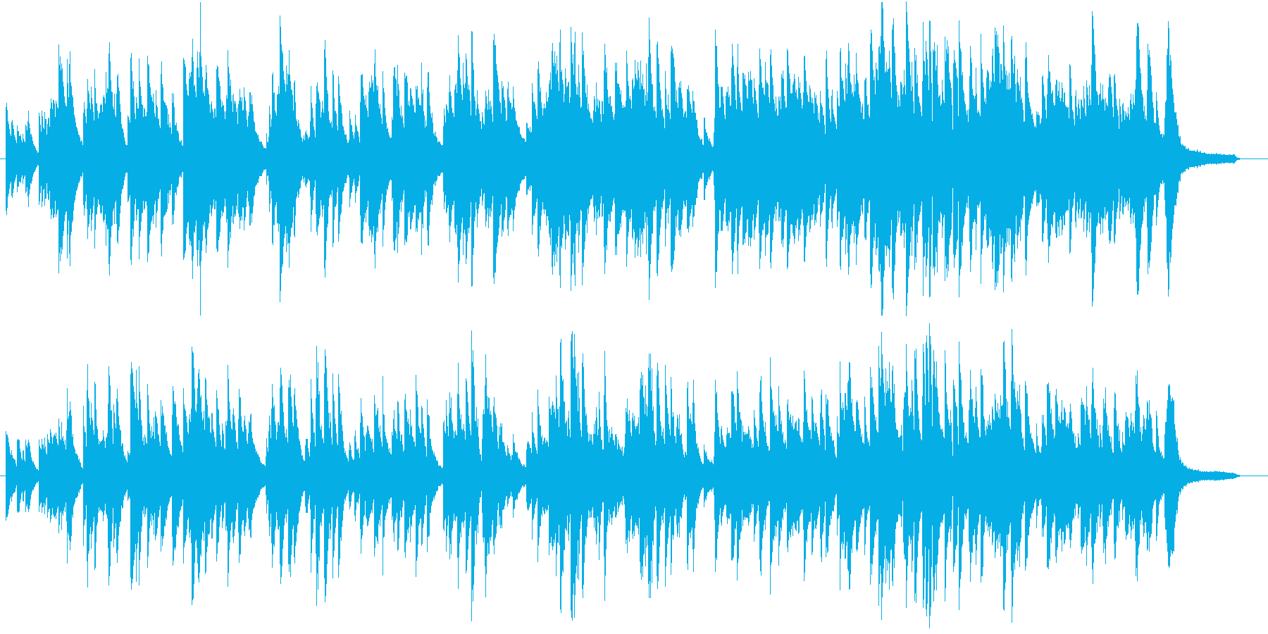 優しい感じのピアノ曲、1分40秒程度あ…の再生済みの波形